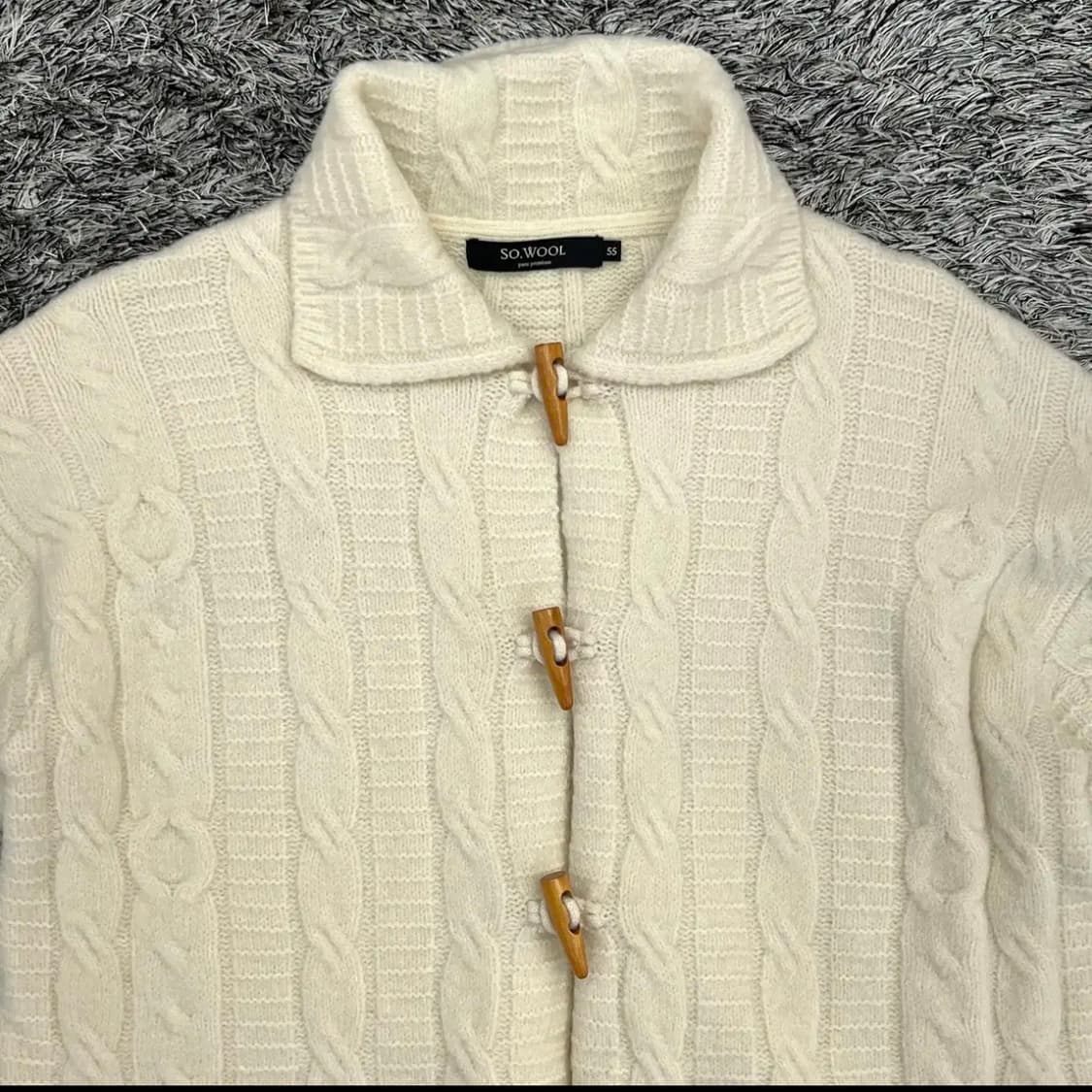 쏘울 SOWOOL 여성 울 케이블 더플 가디건 (55) 상품이미지2
