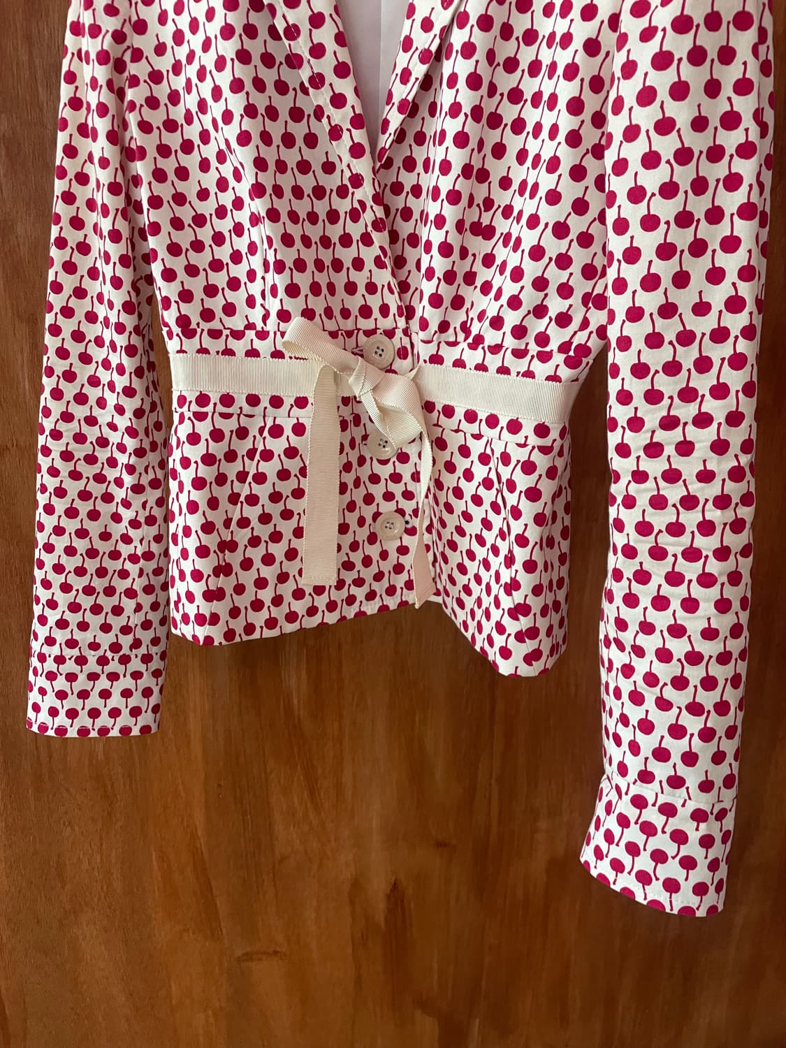 MOSCHINO 90s cherry bow blazer jacket 상품이미지5