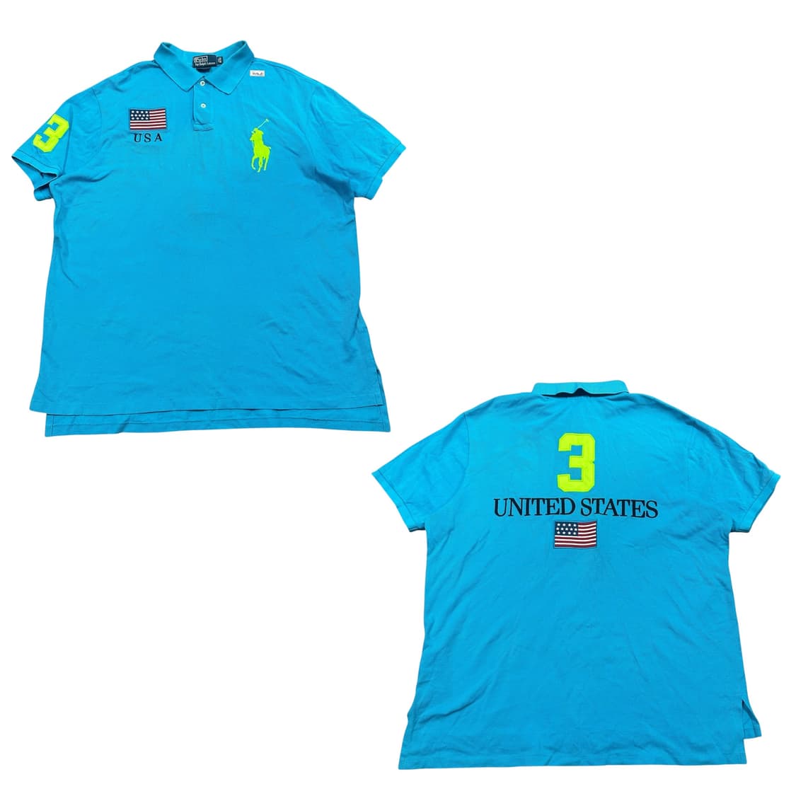 ✨ (바배) 폴로 랄프로렌 성조기 빅포니 USA 치프키프 카라 반팔티 상품이미지1