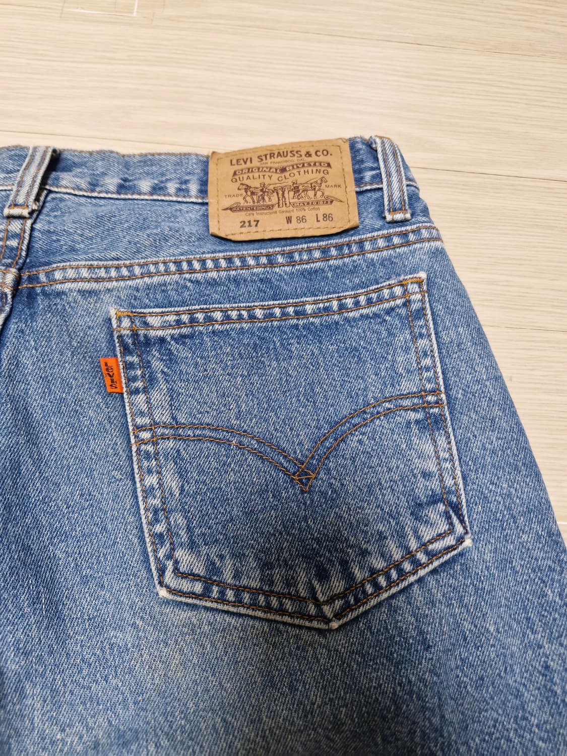 [34] 90s 빈티지 리바이스 217 오렌지탭 청바지 상품이미지3
