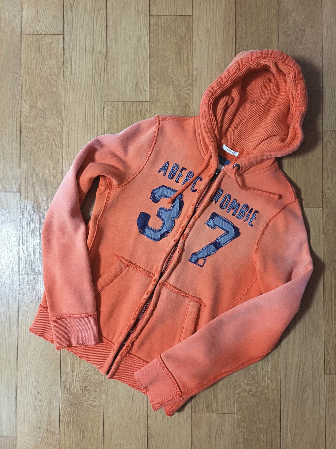 아베크롬비 빈티지 썬페이딩 오렌지 후드집업 상품이미지1