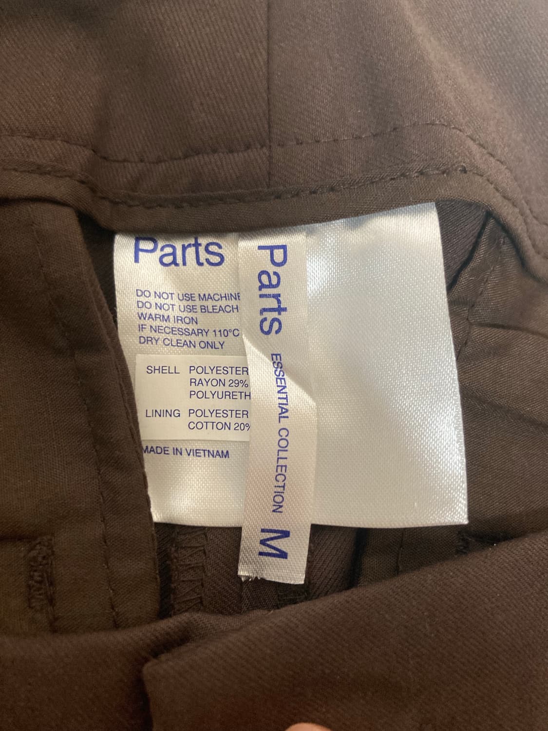 [새제품,M] 파츠 투 플리츠 벨티드 슬랙스 (다크 브라운) 상품이미지9