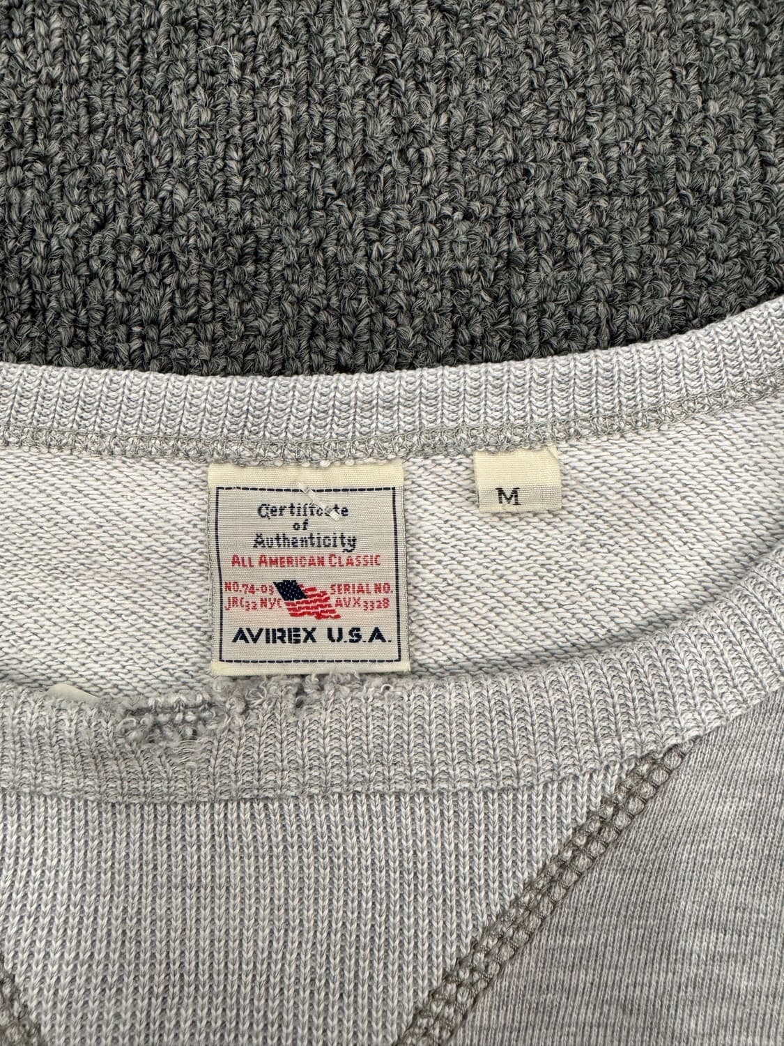 M)아비렉스 USA 빈티지 그레이 스웻셔츠 상품이미지3