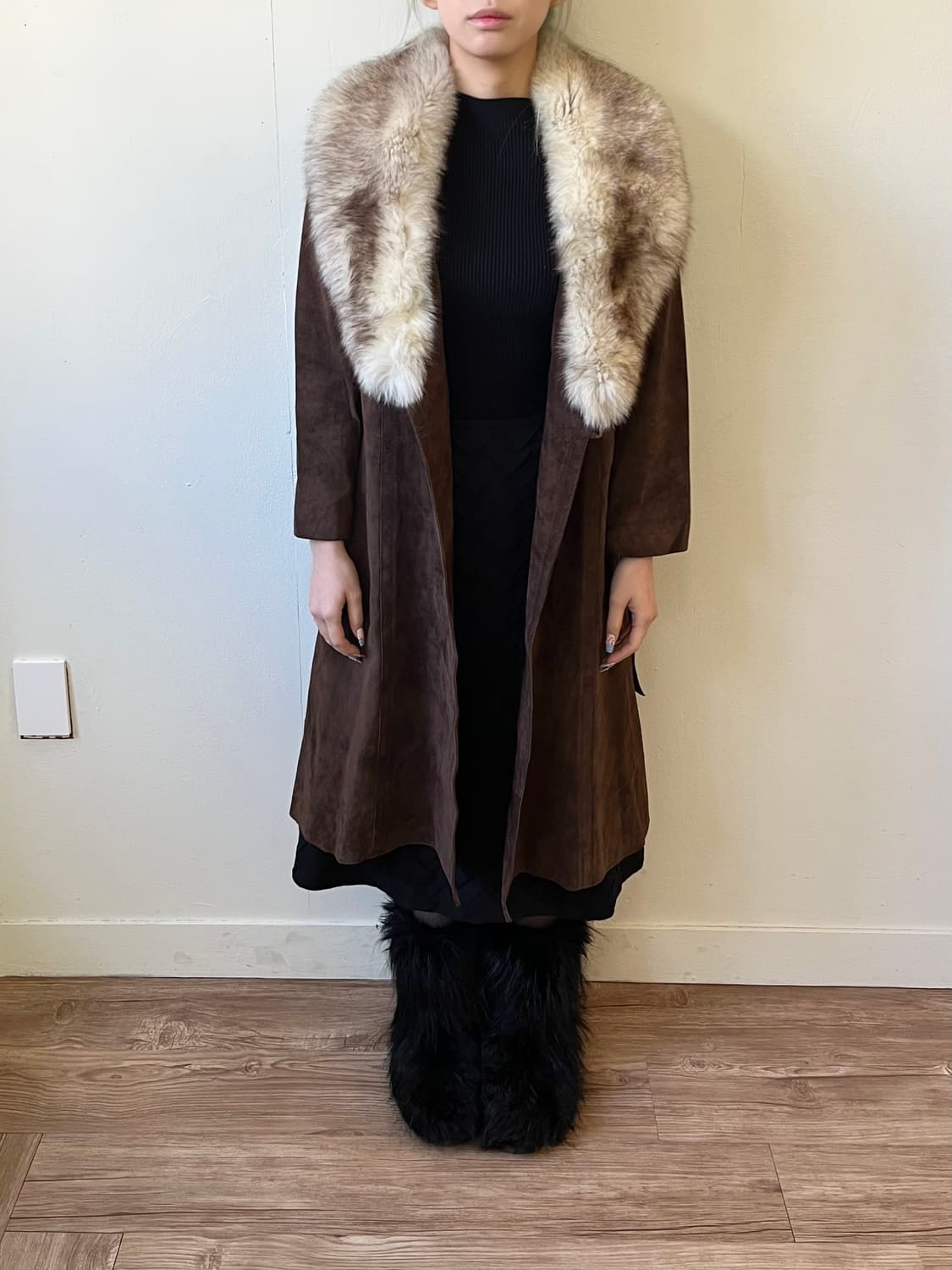 JHA-JHA 피그스킨 폭스 퍼 코트 상품이미지8