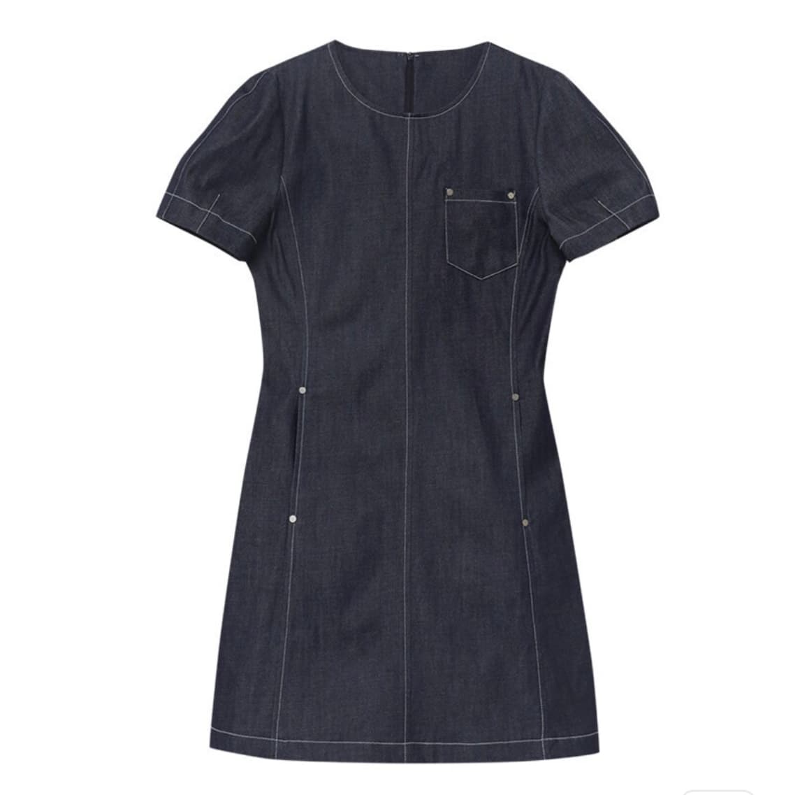 에트몽 데님드레스 Raw Denim Stitch Mini Dress 상품이미지2