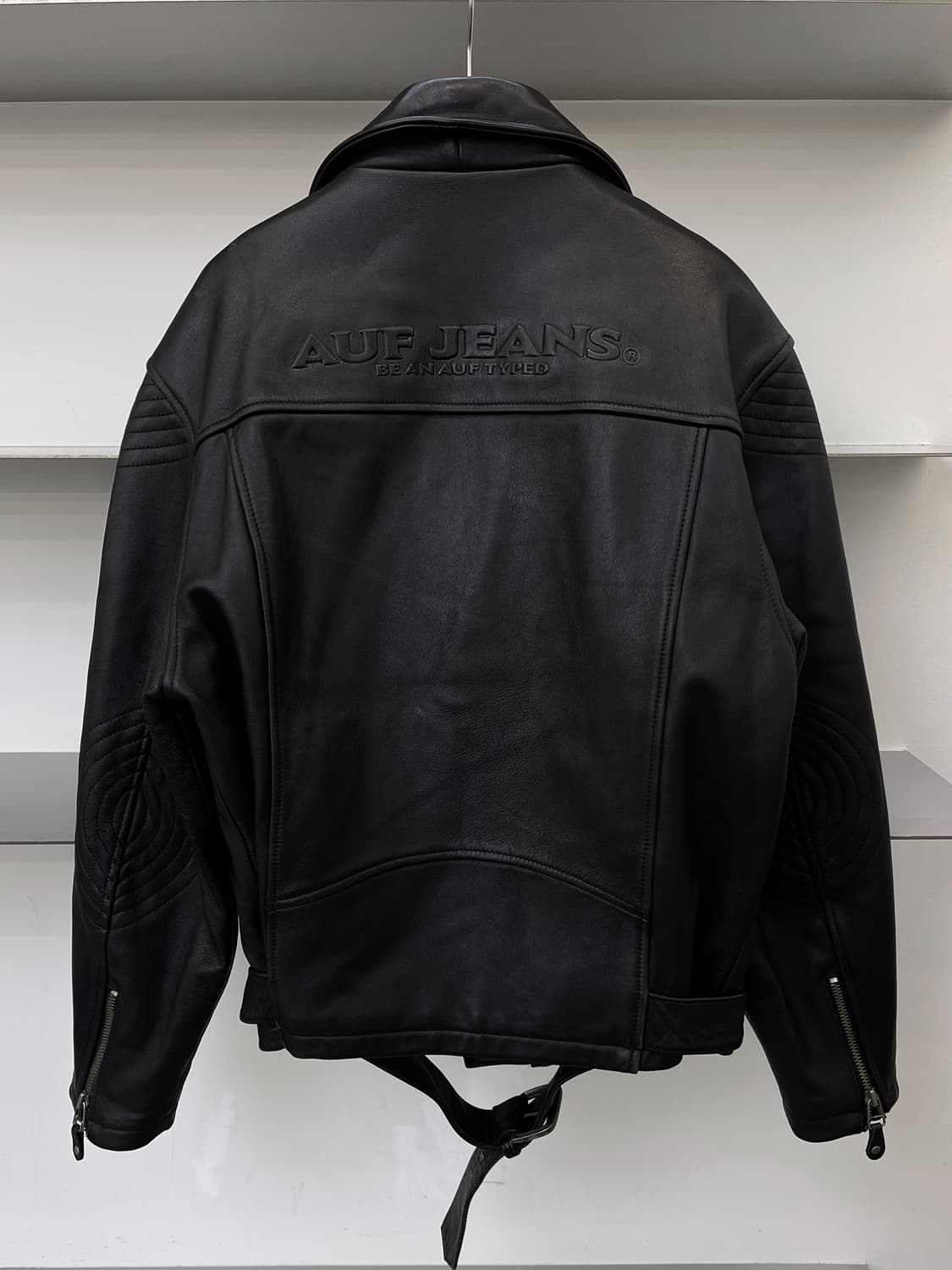 Auf Jeans 90’s 카으 레더 바이크 자켓 상품이미지3