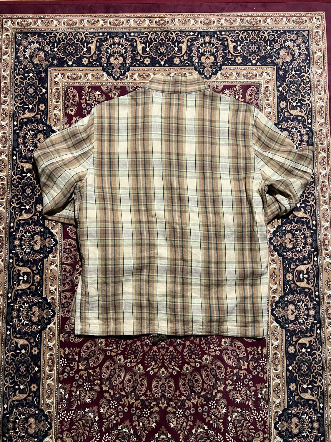 나이젤 카본 린넨 체크 집업 워크 자켓 상품이미지2