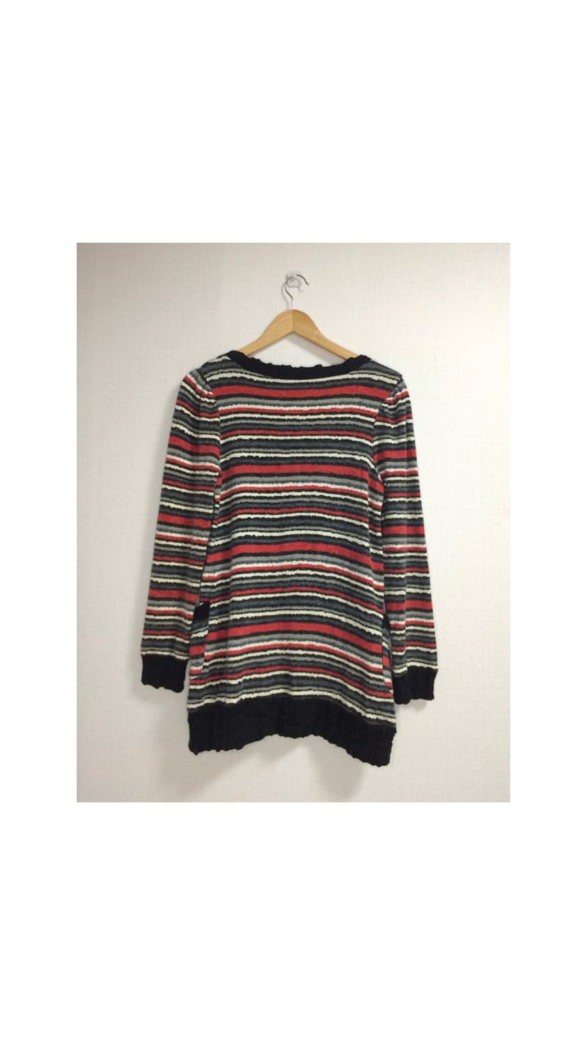 빈티지 컬러풀 셔링 니트 튜닉 상품이미지4