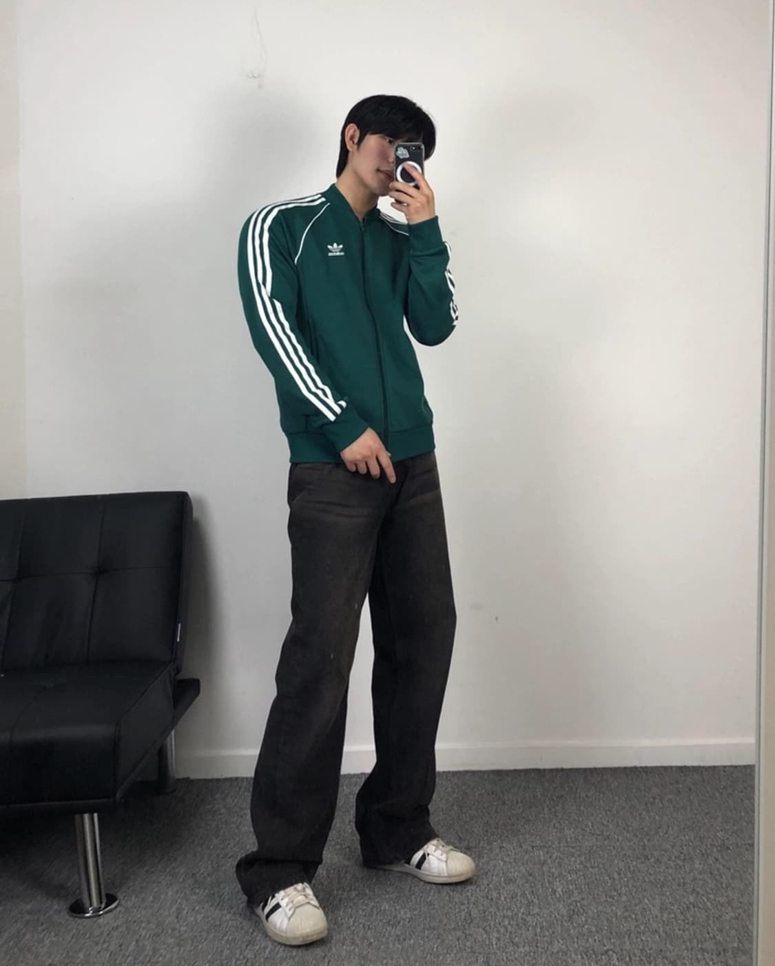 아디다스 정품 슈퍼스타 져지 딥그린 상품이미지1