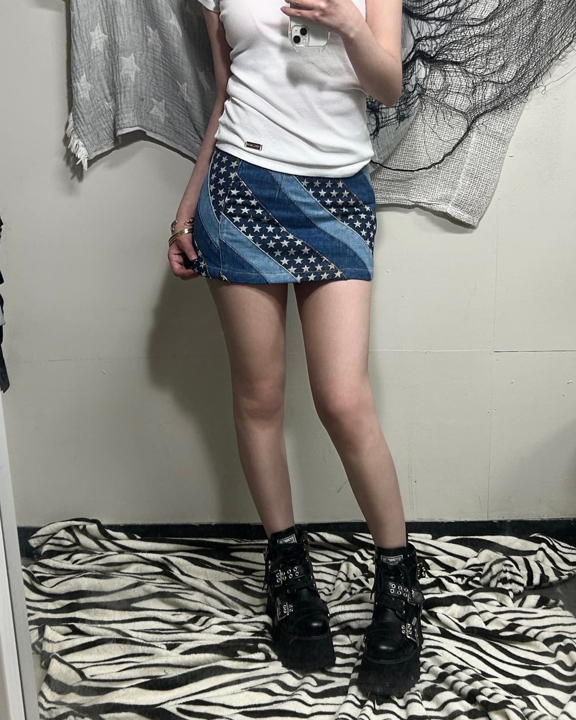 Hysteric Glamour 90s star pattern skirt 상품이미지2