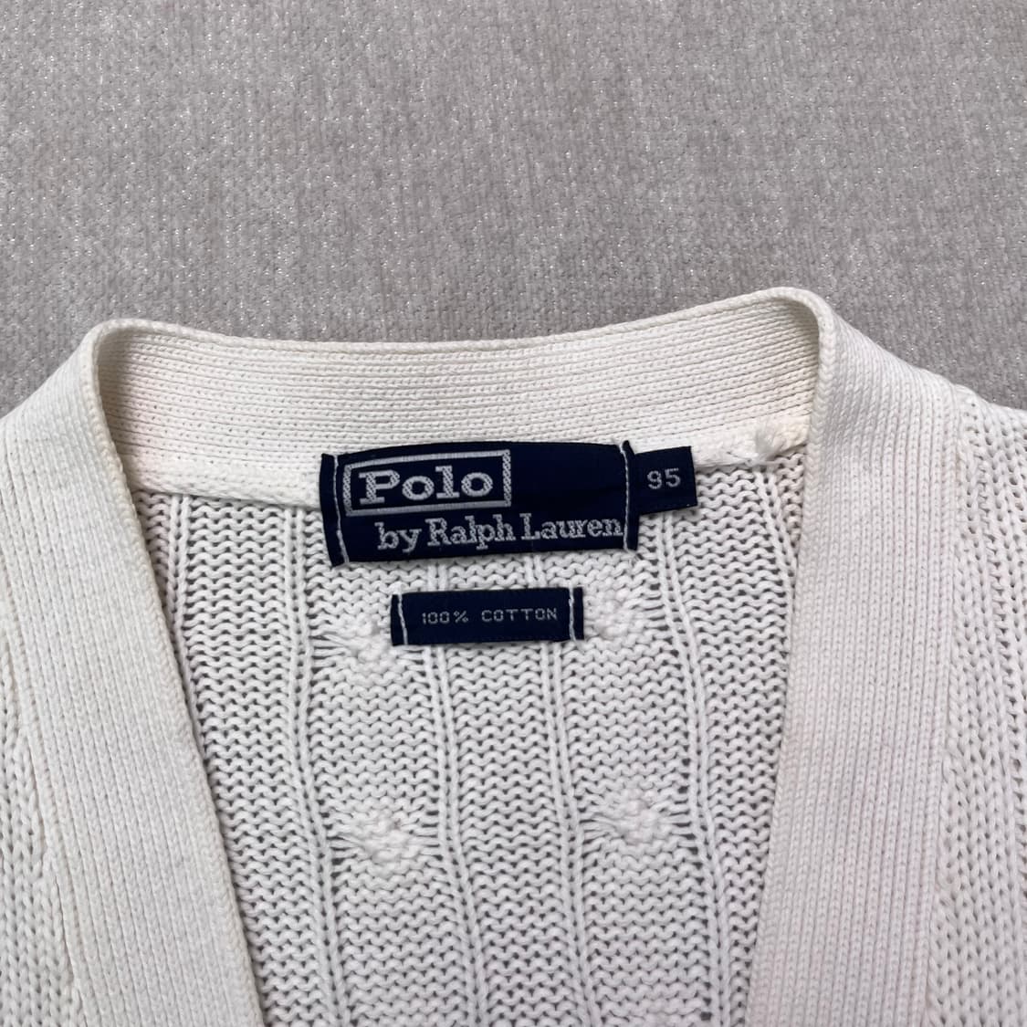 105 폴로 랄프포렌 90s 꽈배기 가디건 상품이미지3