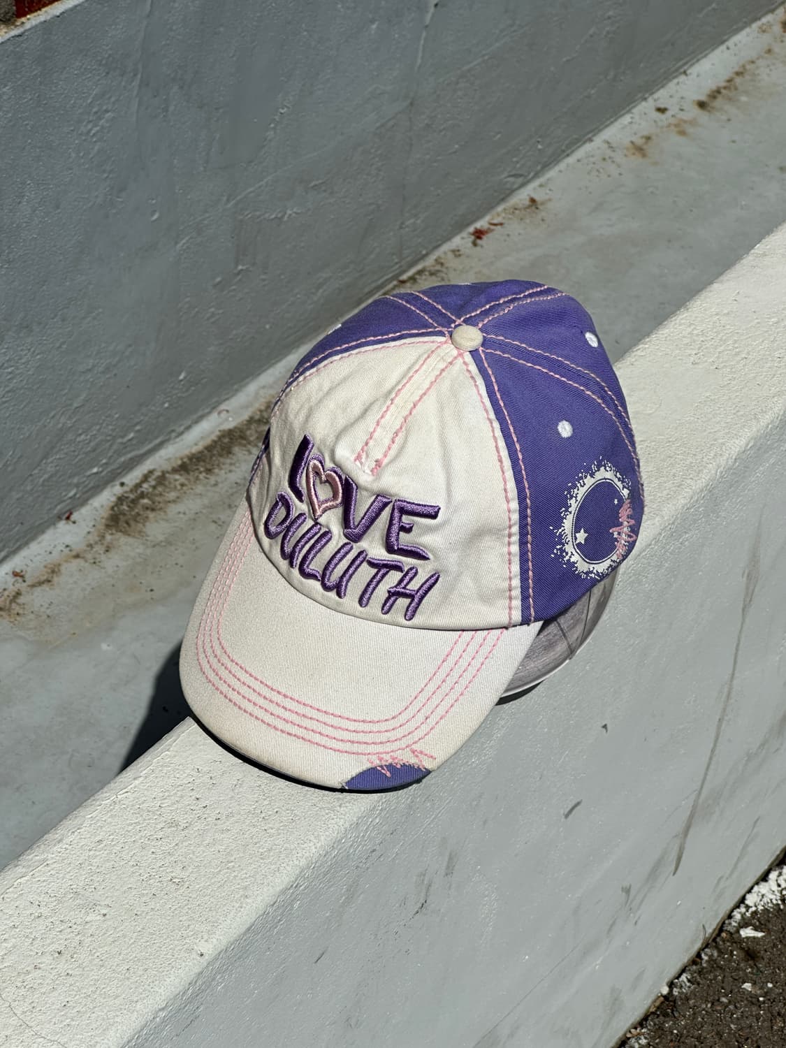 [F] LUCKY 7 퍼플 화이트 빈티지 볼캡 모자 USA 상품이미지2