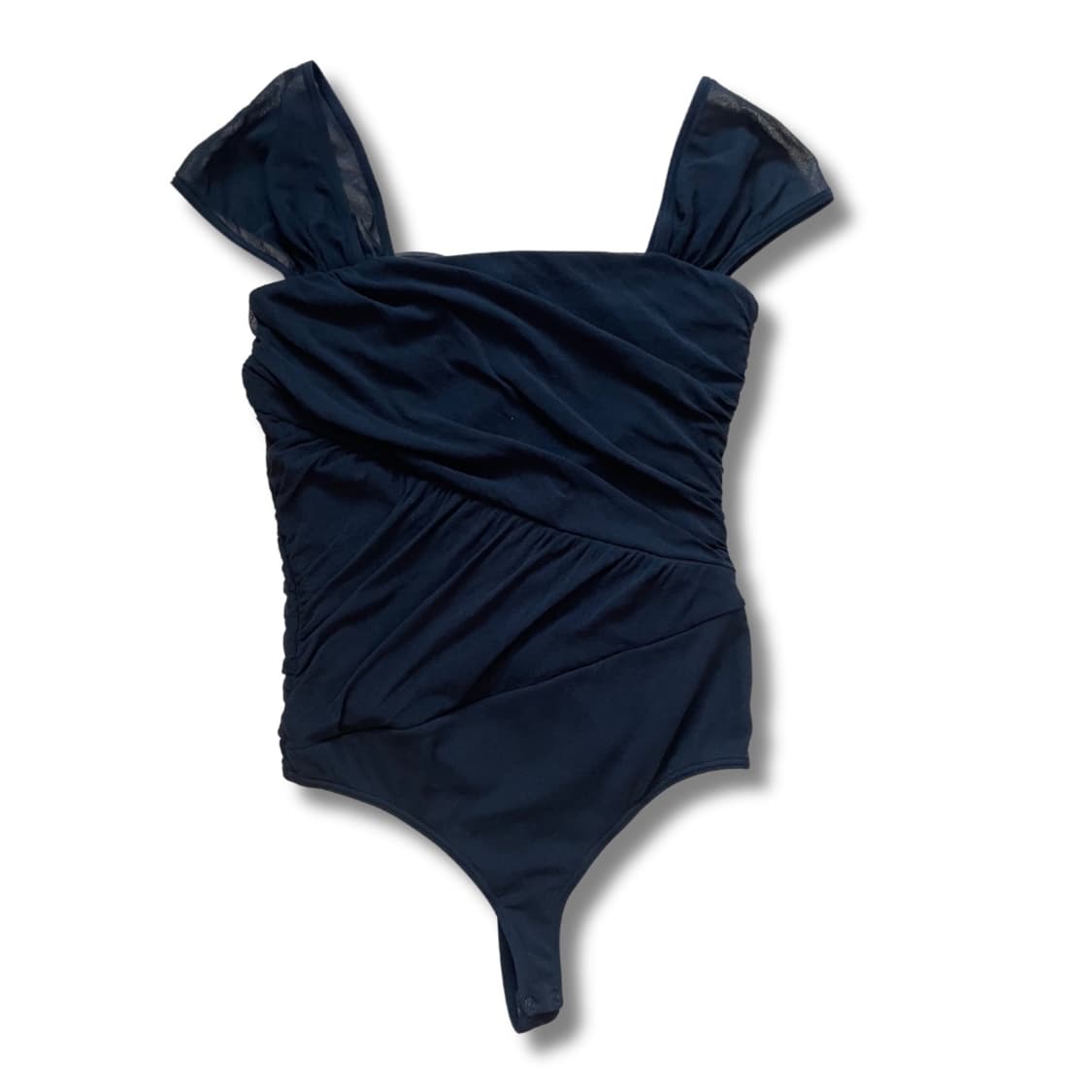 WOLFORD Sheer Sleeve Drape Bodysuit 상품이미지1