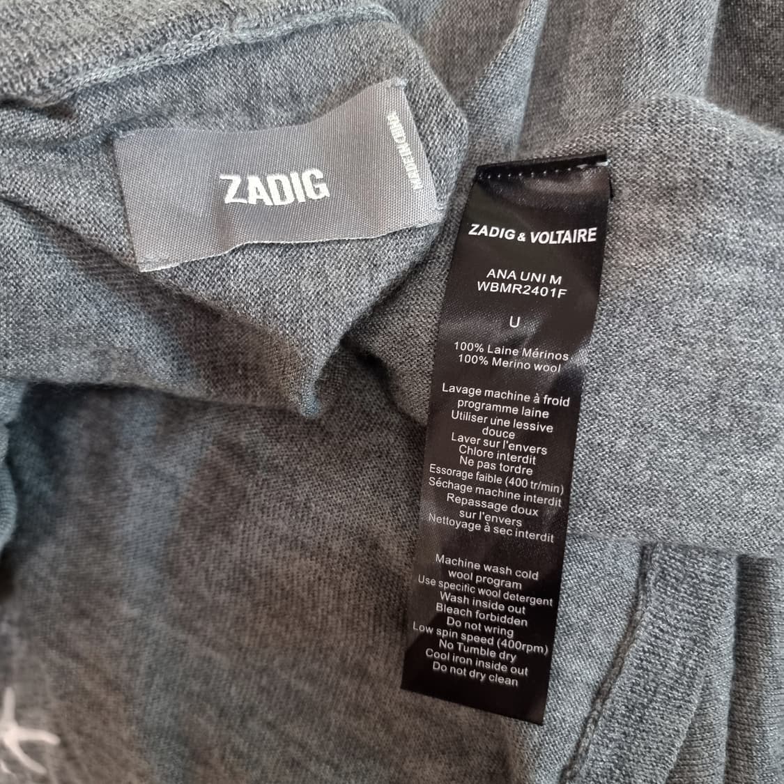 쟈딕앤볼테르 메리노울100% 언발란스 오픈형 숄 가디건 (프리) 상태최상 상품이미지6