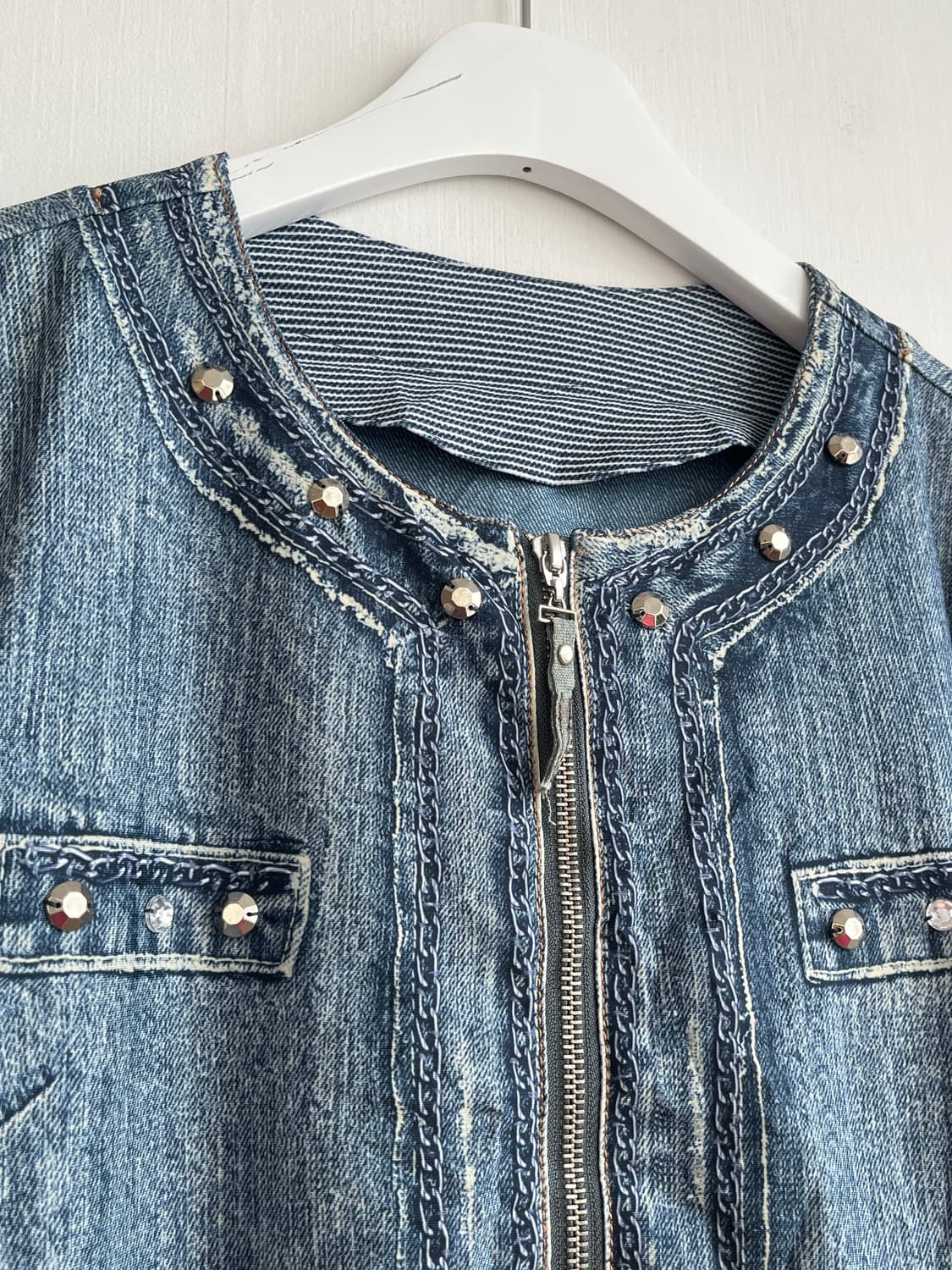 RENAULT.JEANS 페이크 데님 집업 자켓  상품이미지2