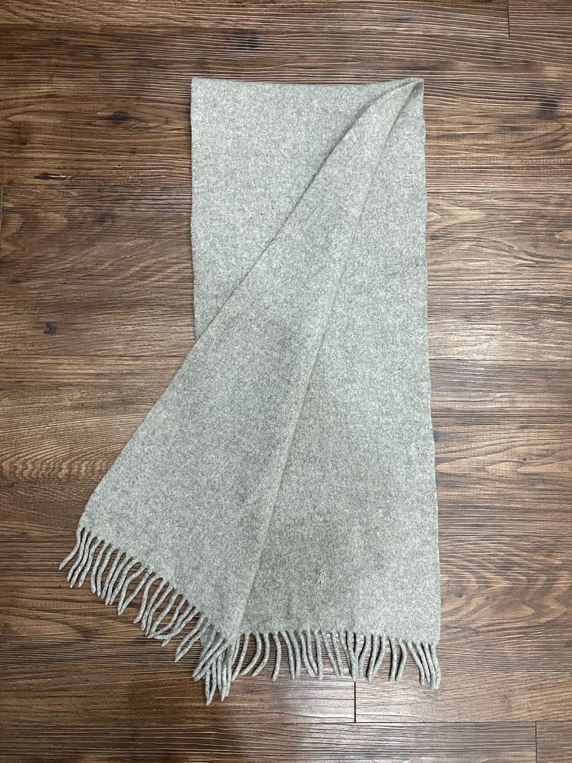 폴로 랄프로렌 울캐시미어 쁘띠 머플러 목도리 그레이 상품이미지5