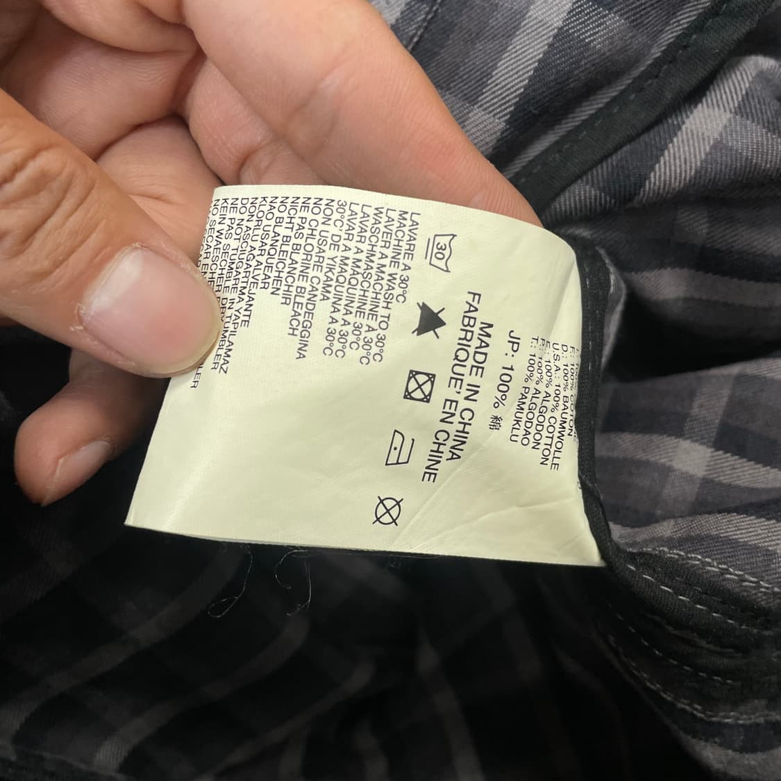 디젤 체크 봄버 라이더 자켓 상품이미지7