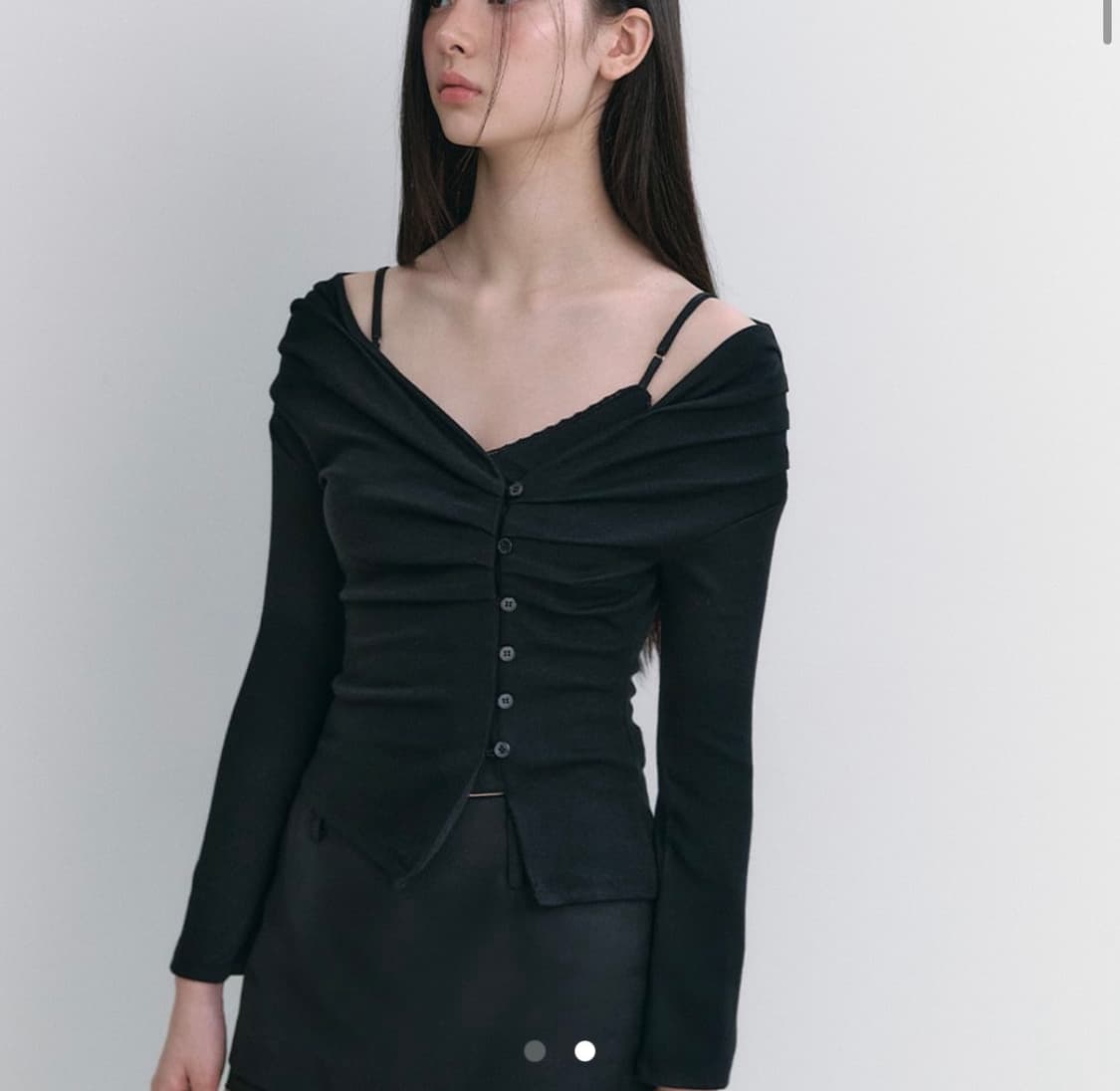 낫유어로즈 Rin Cardigan 린가디건세트 블랙 상품이미지2