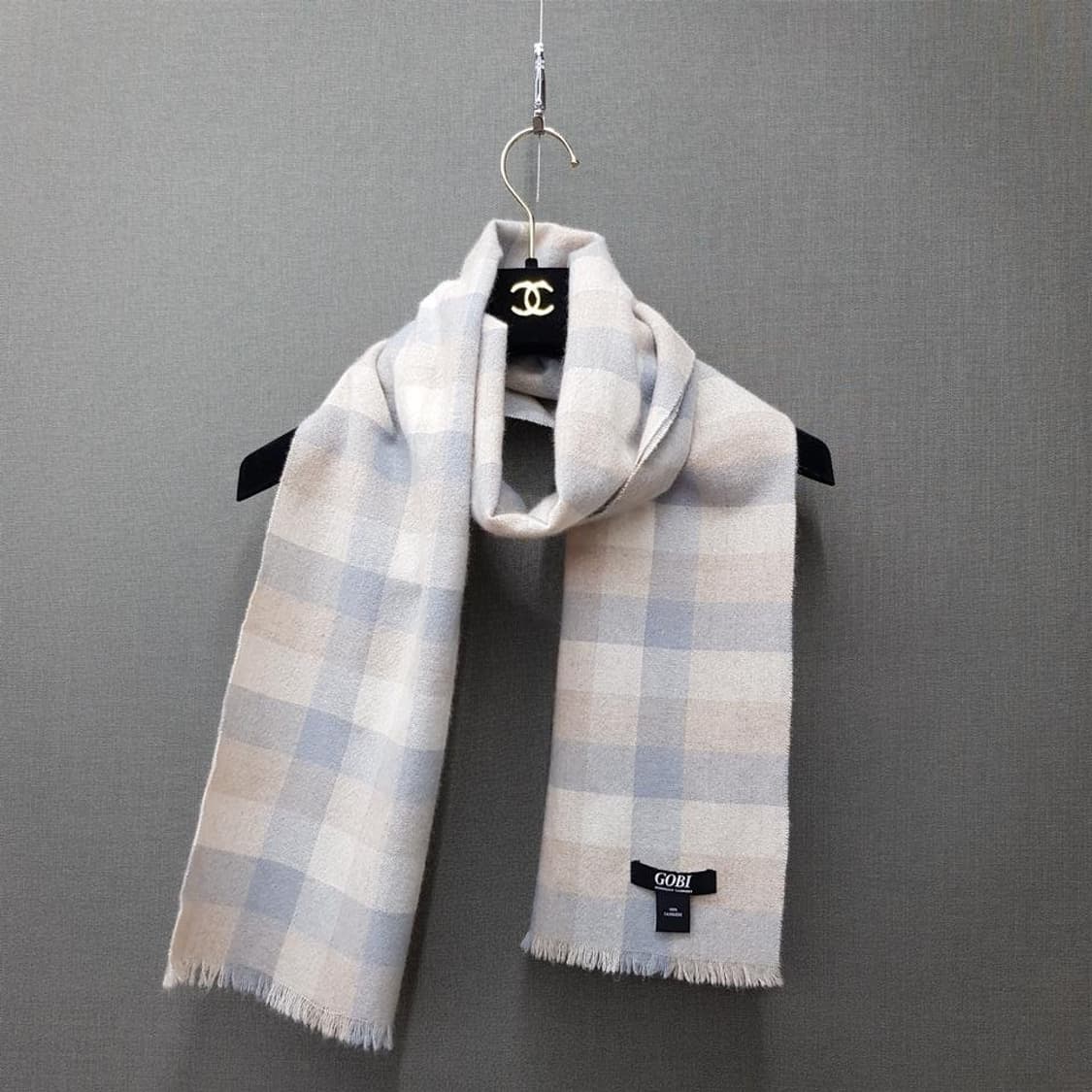 고비 캐시미어 체크 머플러 상품이미지2