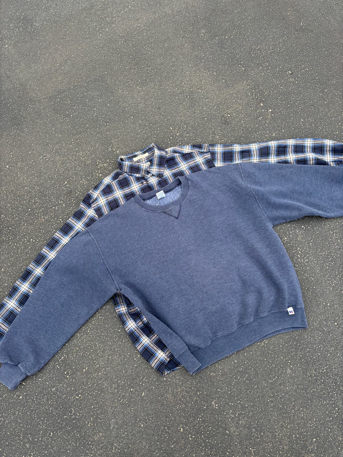 90‘s Russell 러셀 Sweatshirt Blue 상품이미지6