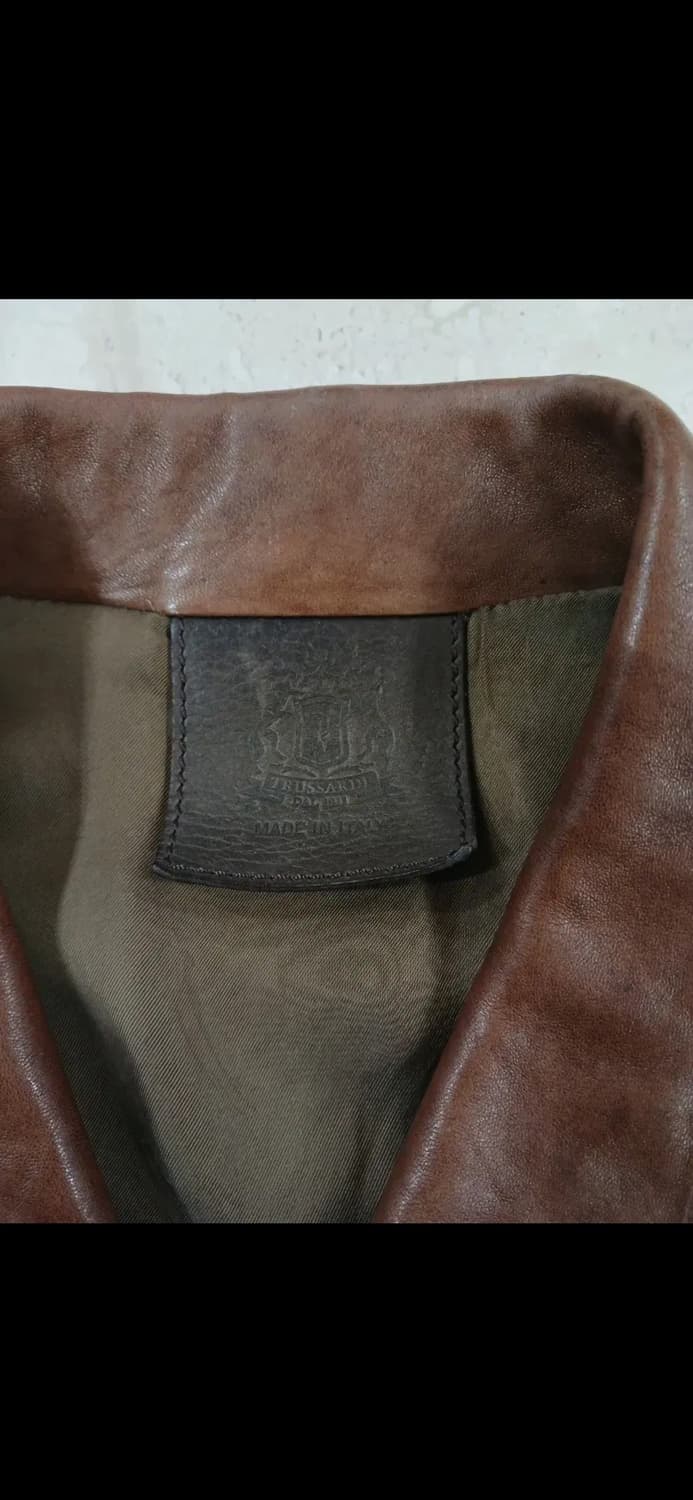 TRUSSARDI A-2 LEATHER BOMBER JACKET 상품이미지5