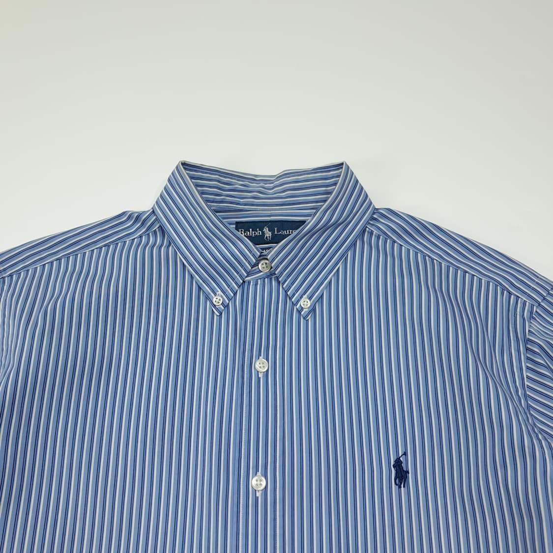 CL796 L 폴로 00s 블루 스트라이프 버튼다운 셔츠 남방 상품이미지2