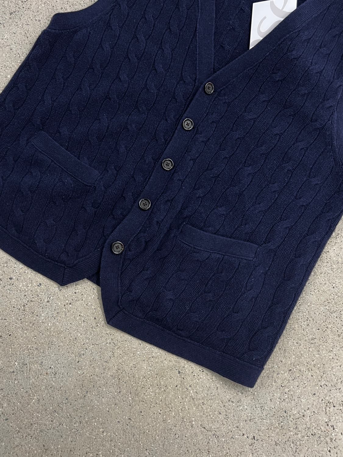 폴로 랄프로렌 울 캐시미어 케이블 니트 베스트 상품이미지7