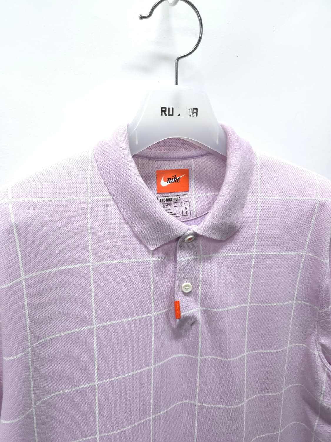 ​나이키 남성 라벤더 체크 반팔 카라티 드라이핏 (L사이즈) 상품이미지7