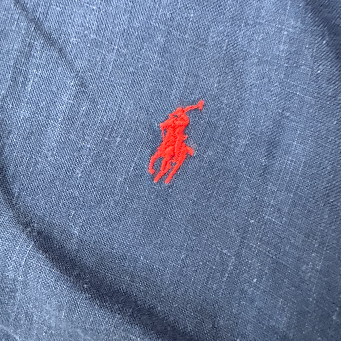 XL 폴로 랄프로렌 네이비 커스텀 핏 린넨 반팔 남방 셔츠  상품이미지4