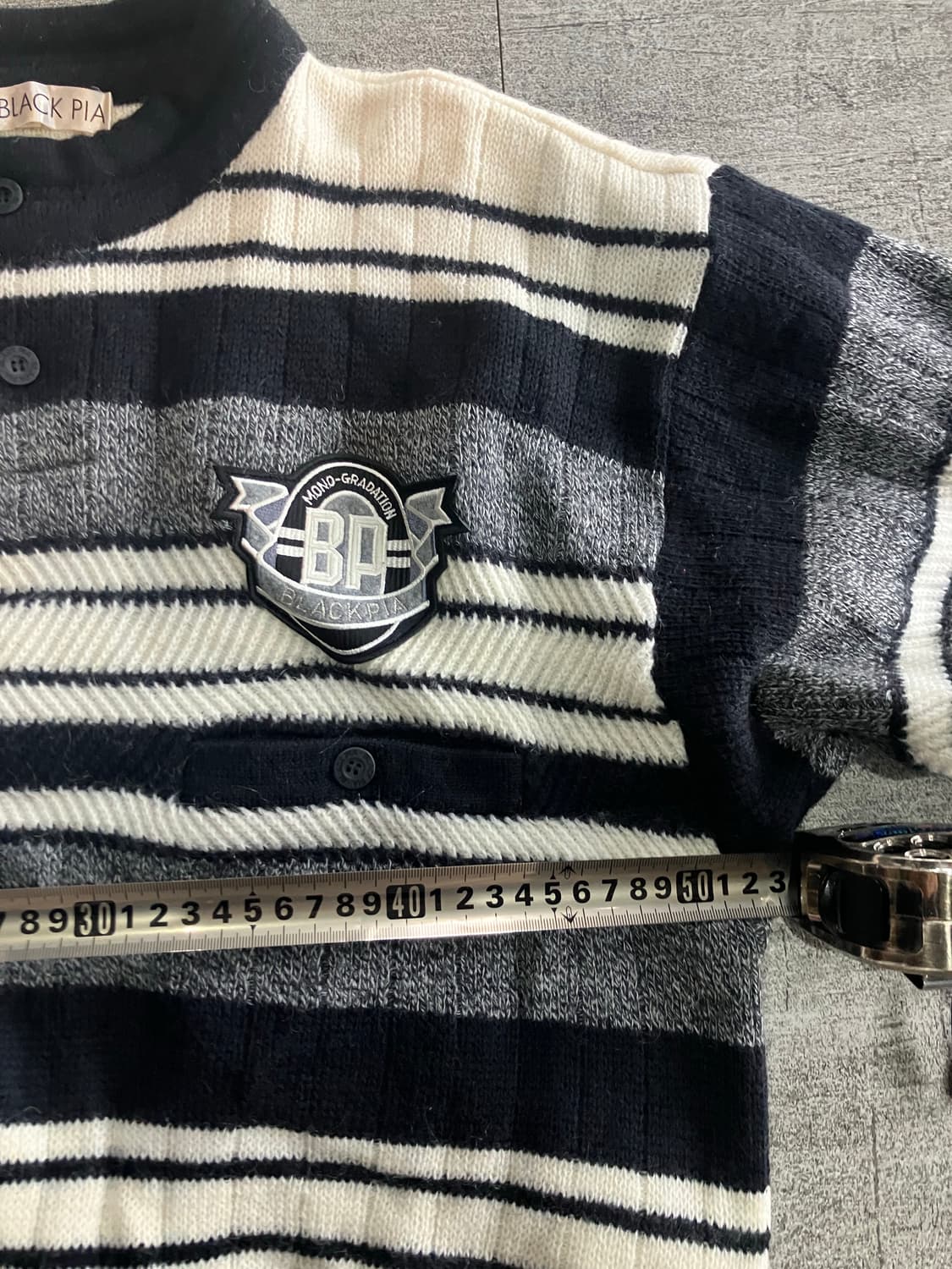Blackpia 올드스쿨아메카지 스트라이프 니트스웨터 상품이미지2
