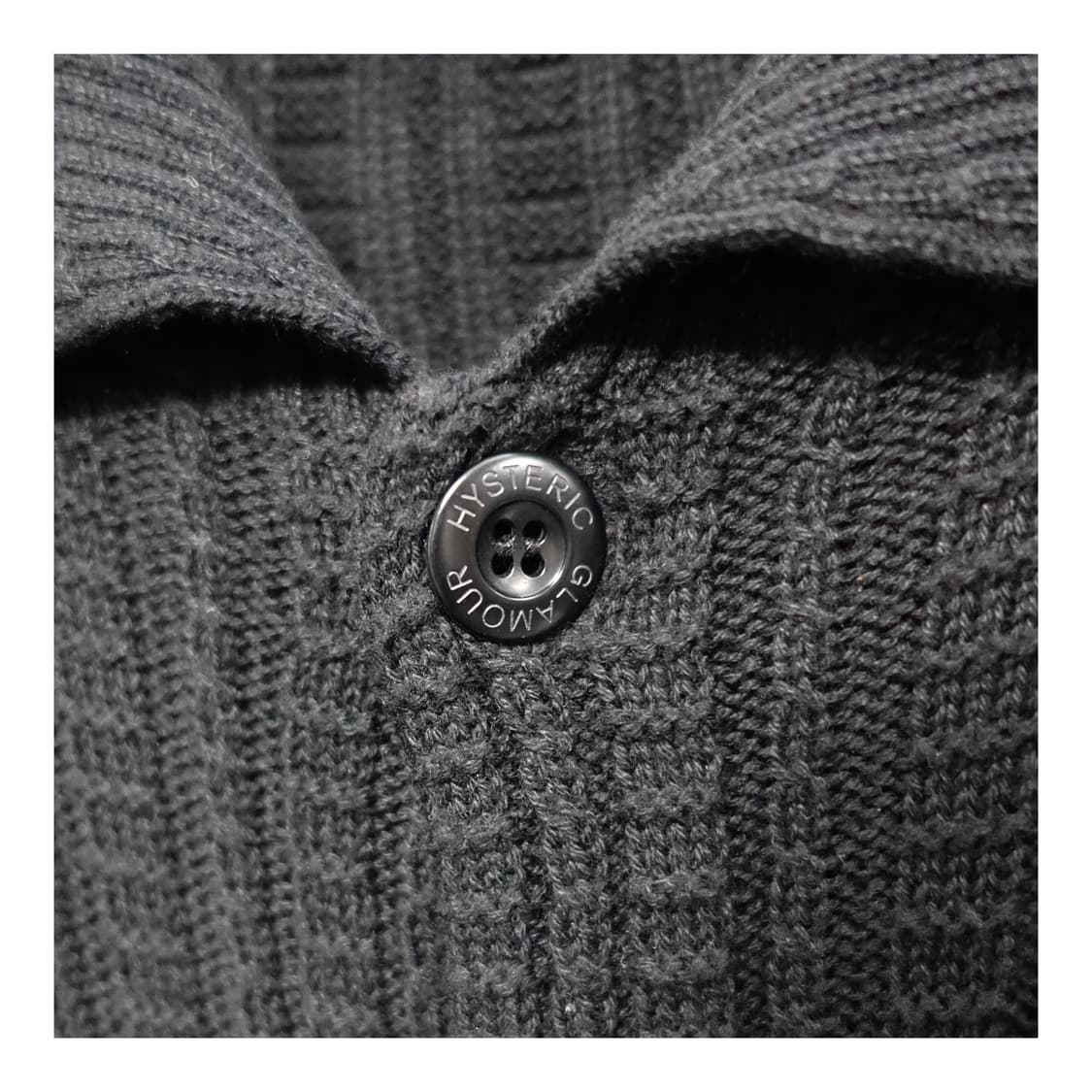 [M] HYSTERICGLAMOUR 히스테릭 글래머 배색카라 니트 가디건 상품이미지7