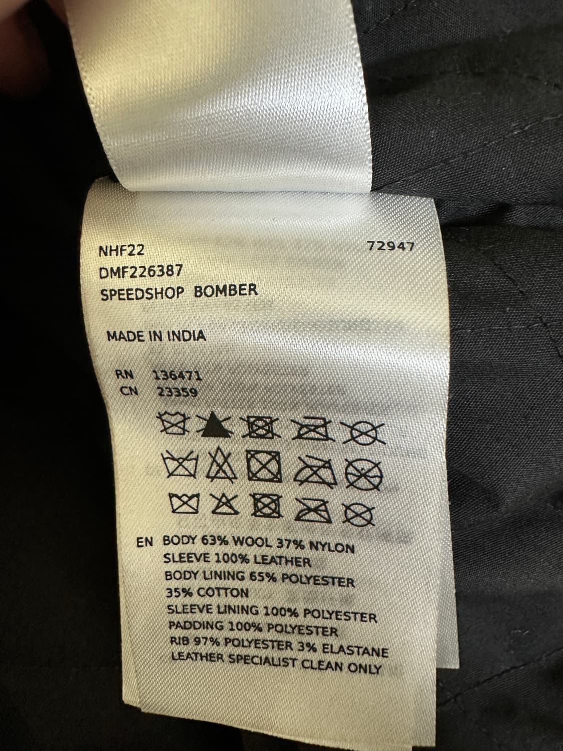 데우스 엑스 마키나/스피드샵 봄버(레더 바시티 자켓) (XL) 상품이미지6