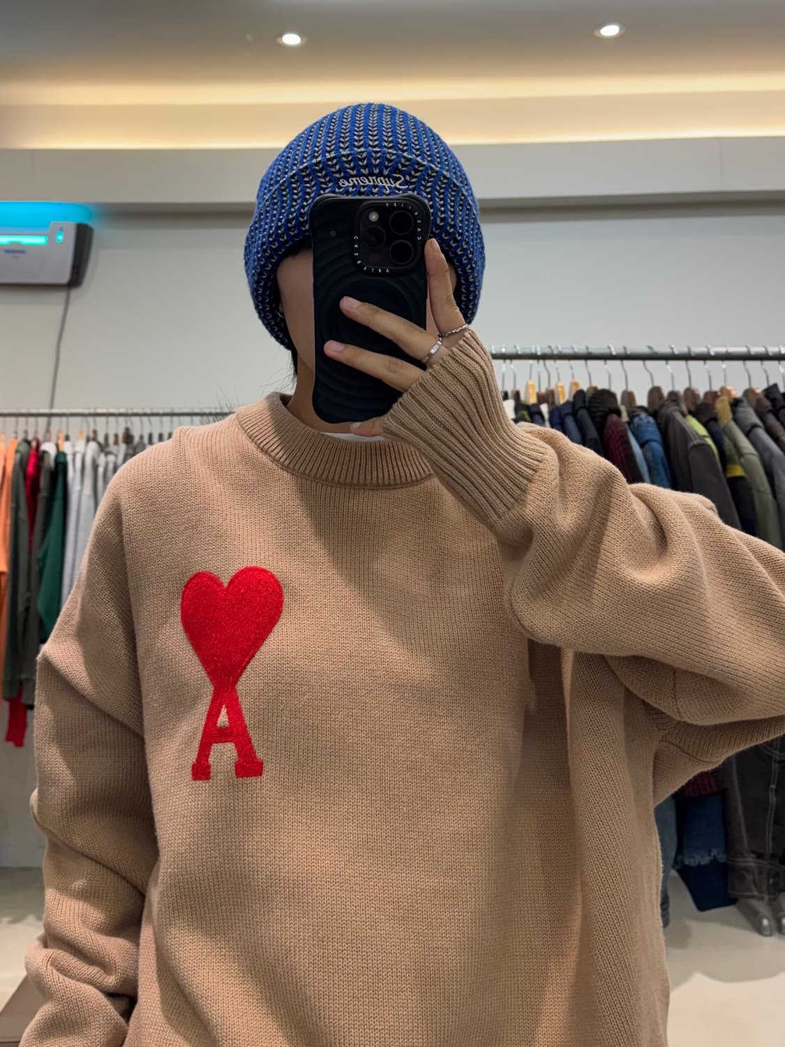 아미 빅 하트 로고 니트 상품이미지6