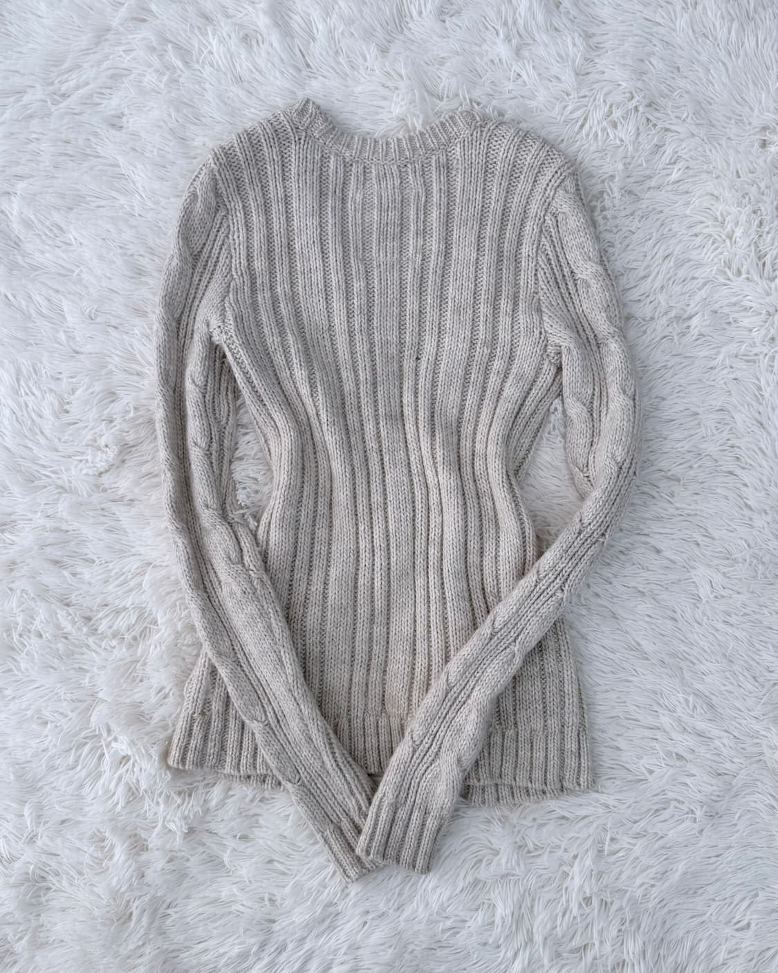 홀리스터 베이지 니트 가디건 상품이미지2