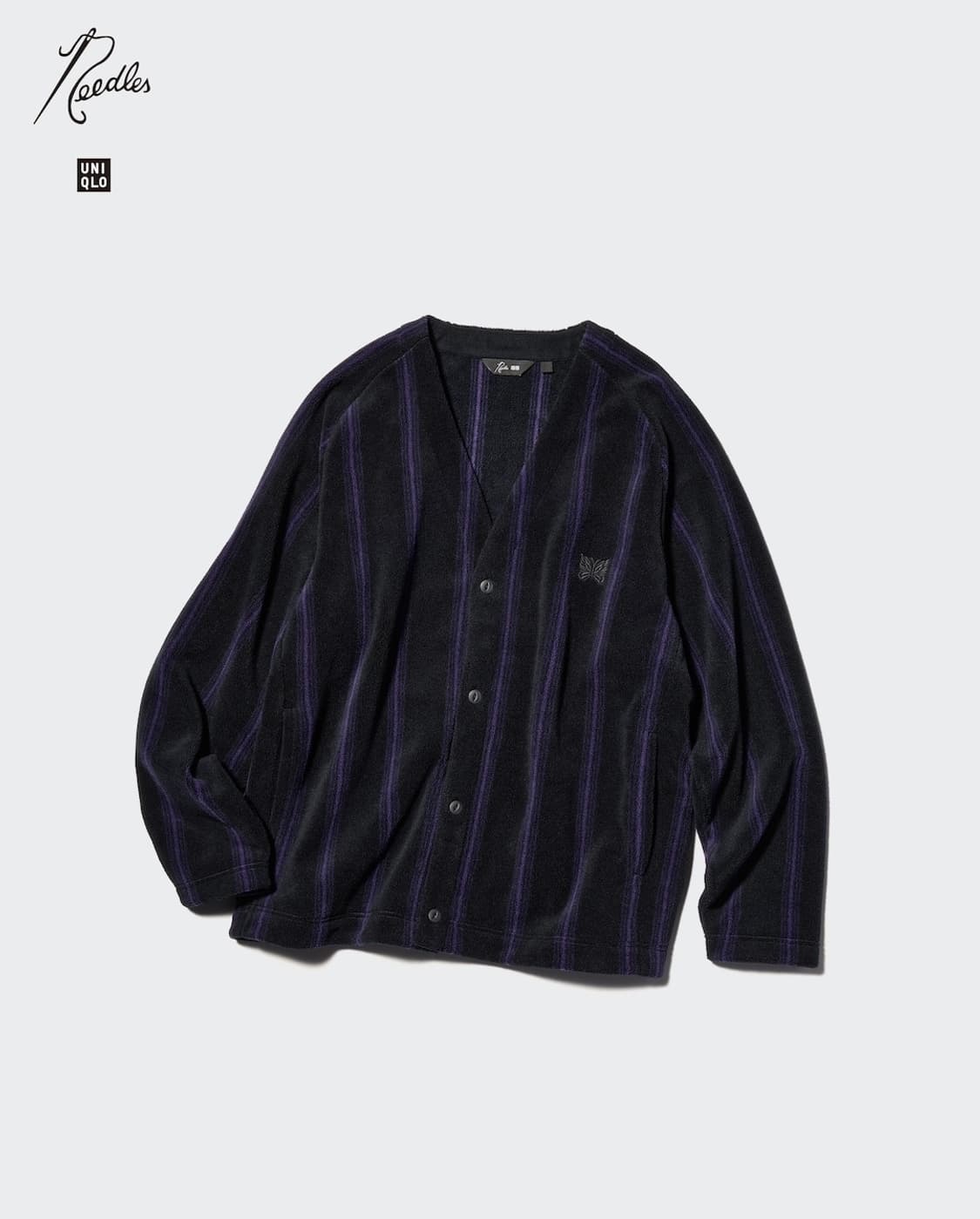 [판매](L)유니클로 x 니들스 플리스 오버사이즈 가디건  - 블랙 상품이미지1