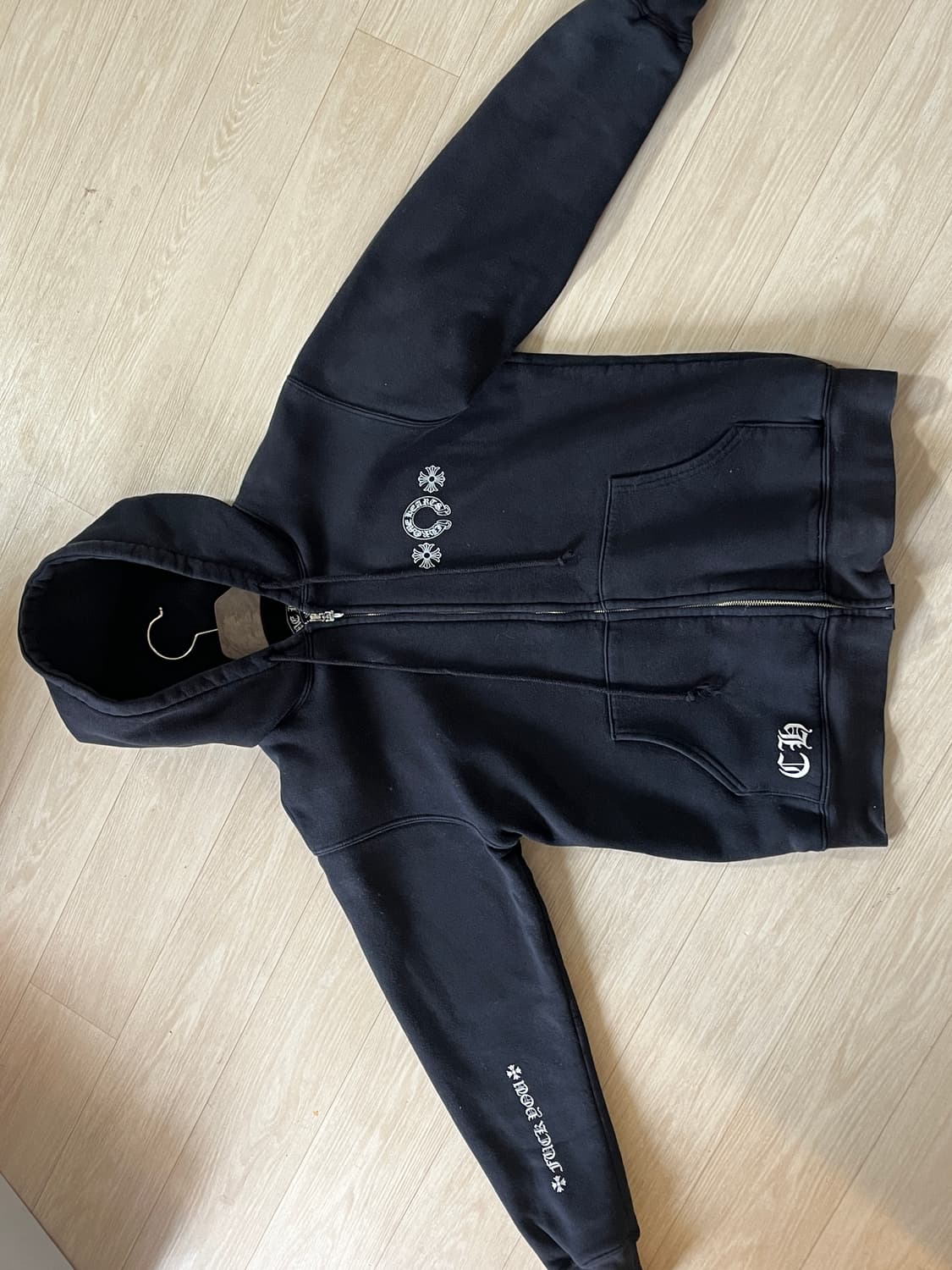 크롬하츠 홀스슈 퍽유 헤비웨이트 후드집업 L 상품이미지1