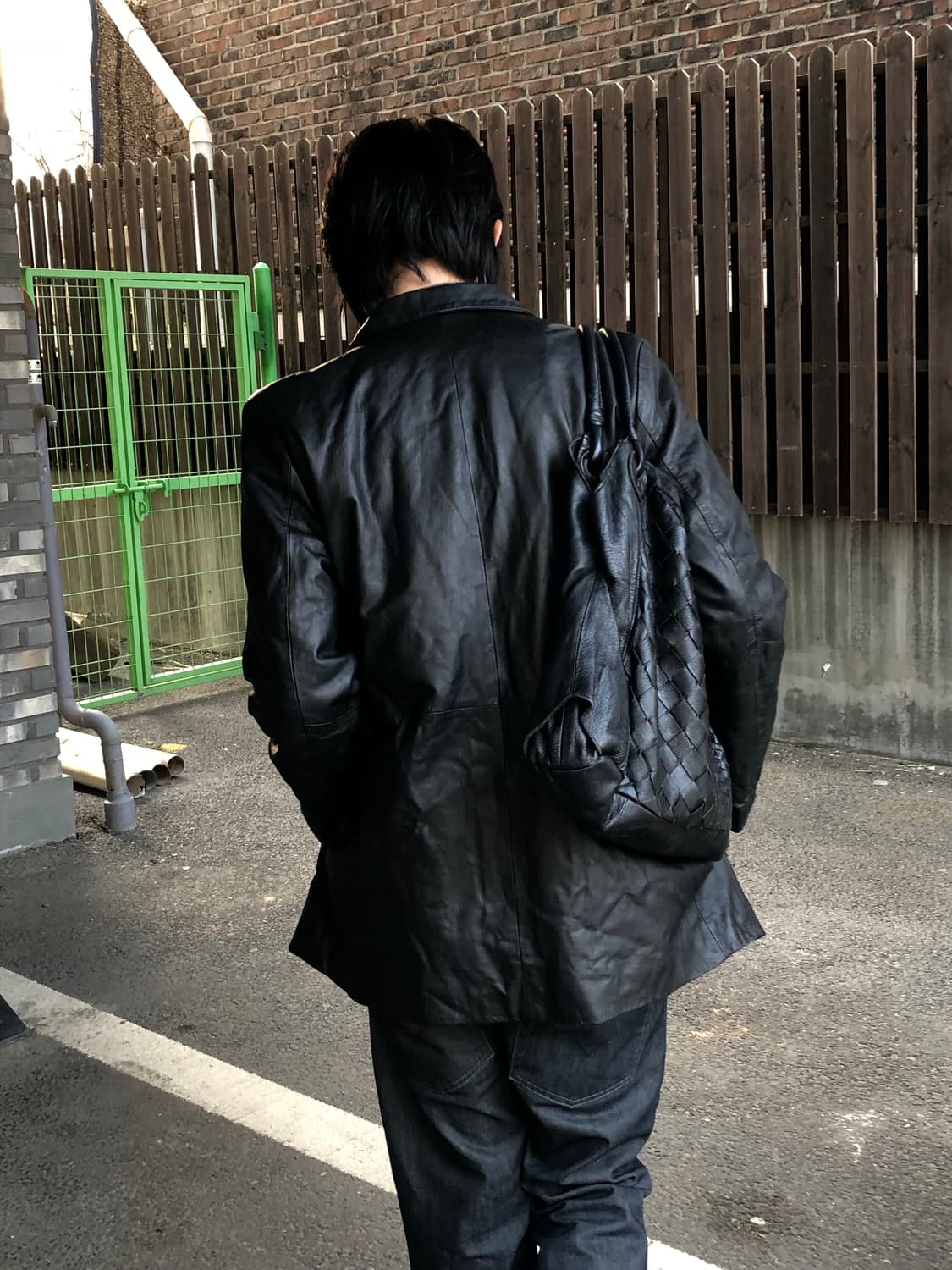 캘빈클라인 90‘s 레더 카코트 상품이미지5