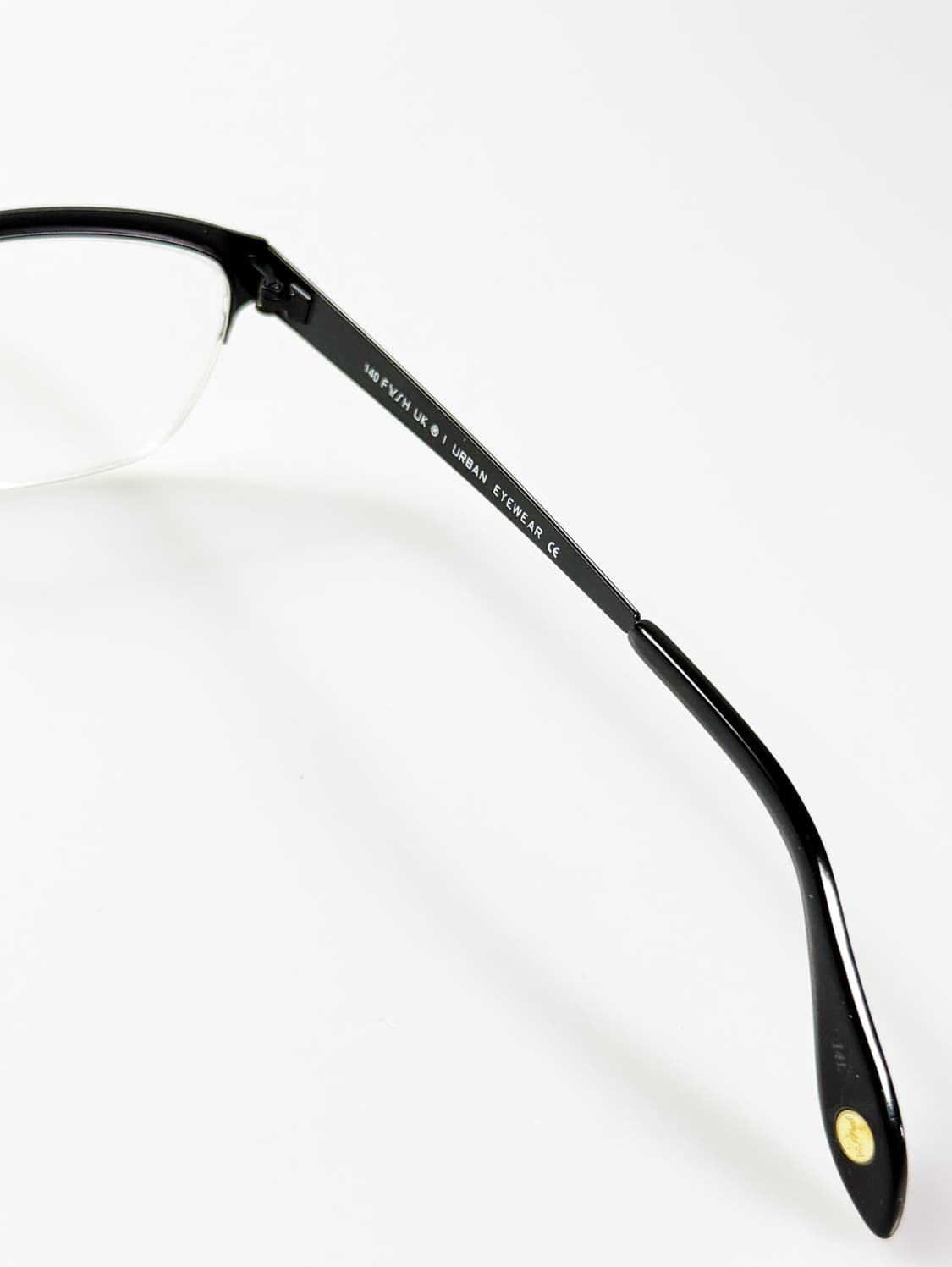 영국제 FYSH 블랙 메탈 스퀘어 반무테 빈티지 안경 상품이미지6