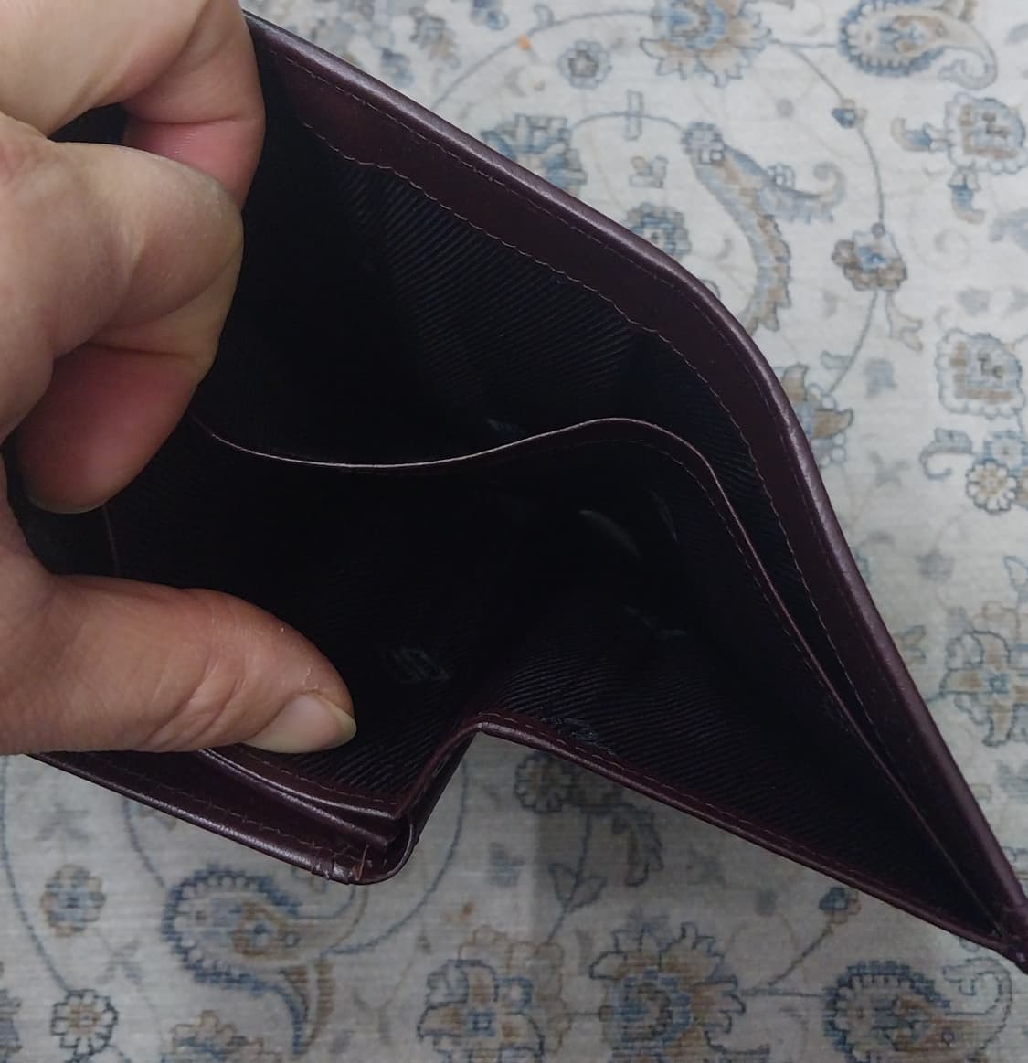 닥스 체크 반지갑 브라운 가죽 상품이미지5