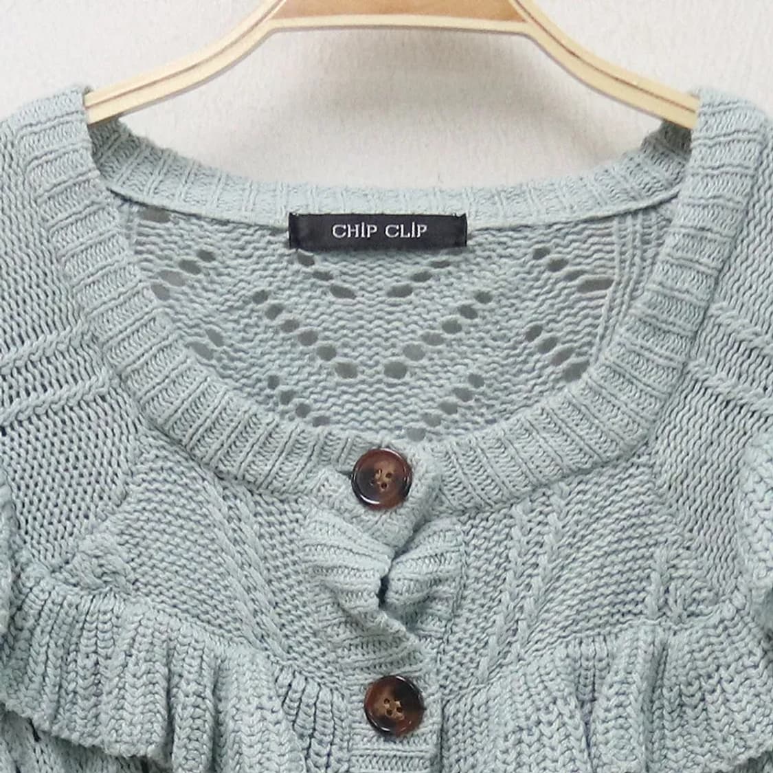 CHIP CLIP 프릴 러블리 니트 가디건 62824 상품이미지5