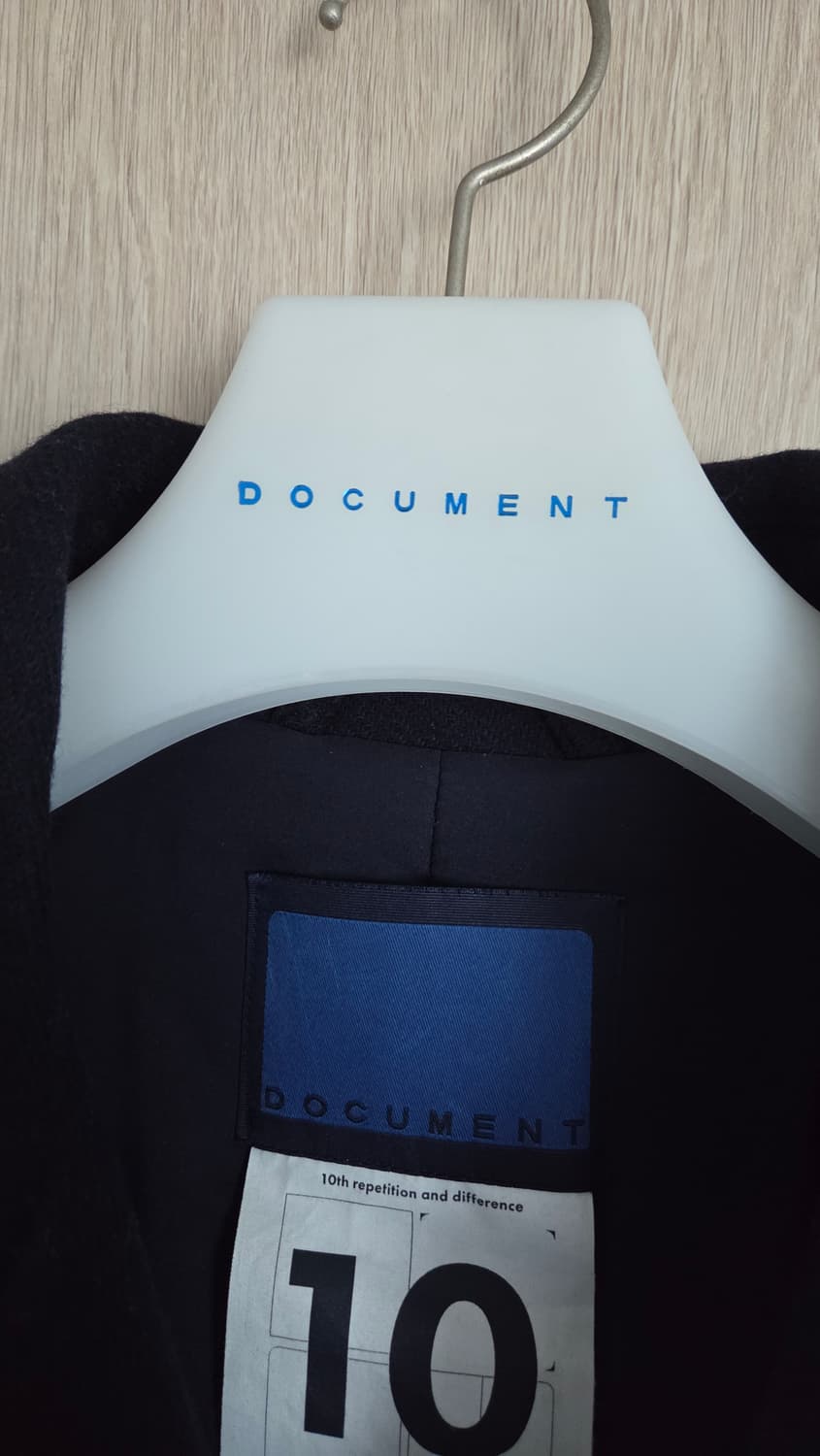 도큐먼트 패디드 울 오버코트 네이비 L 상품이미지7