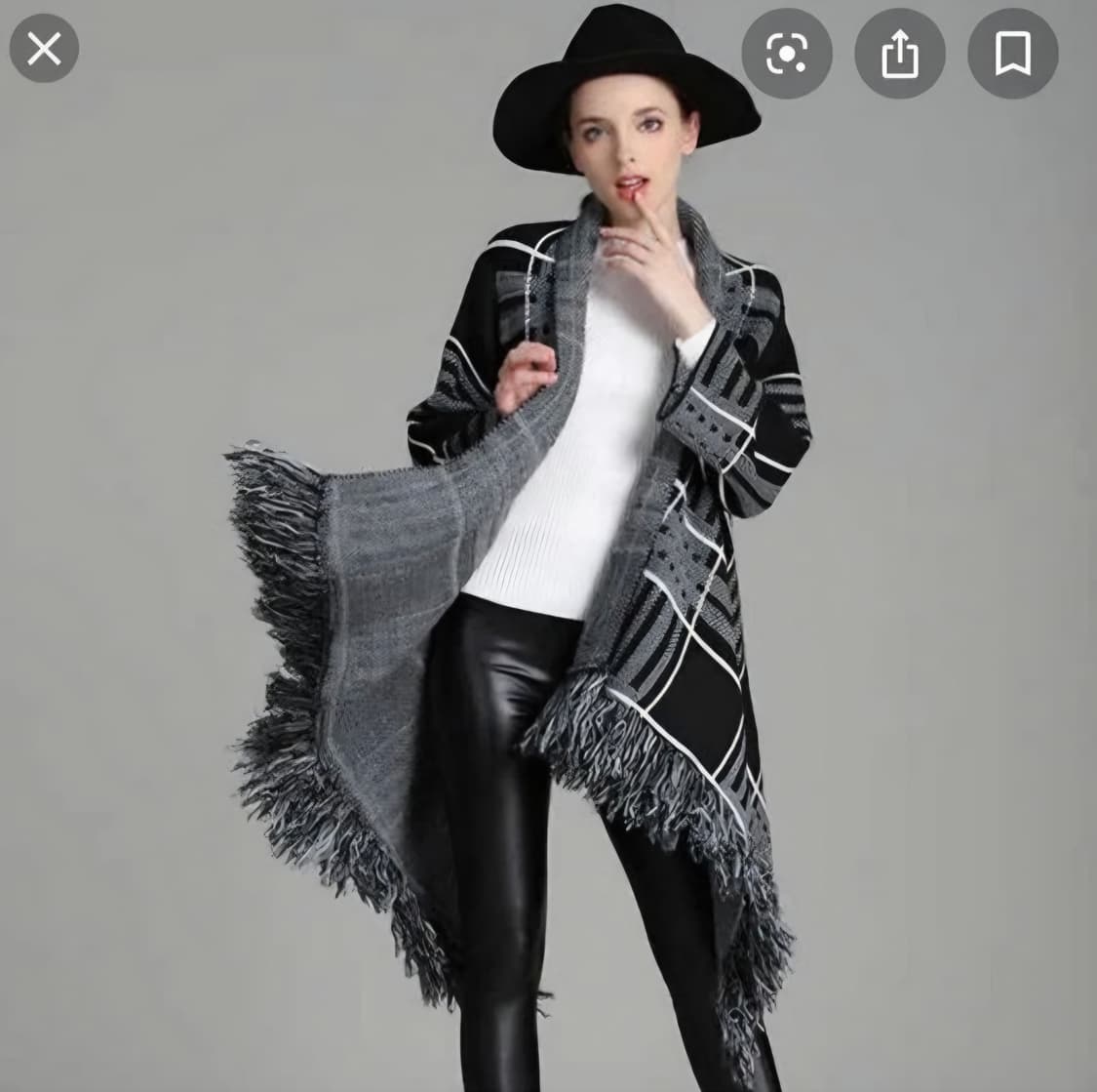 마쥬 울 판초 코트 상품이미지7