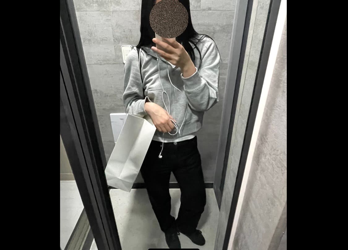 유니클로 크롭 후디 M 상품이미지2