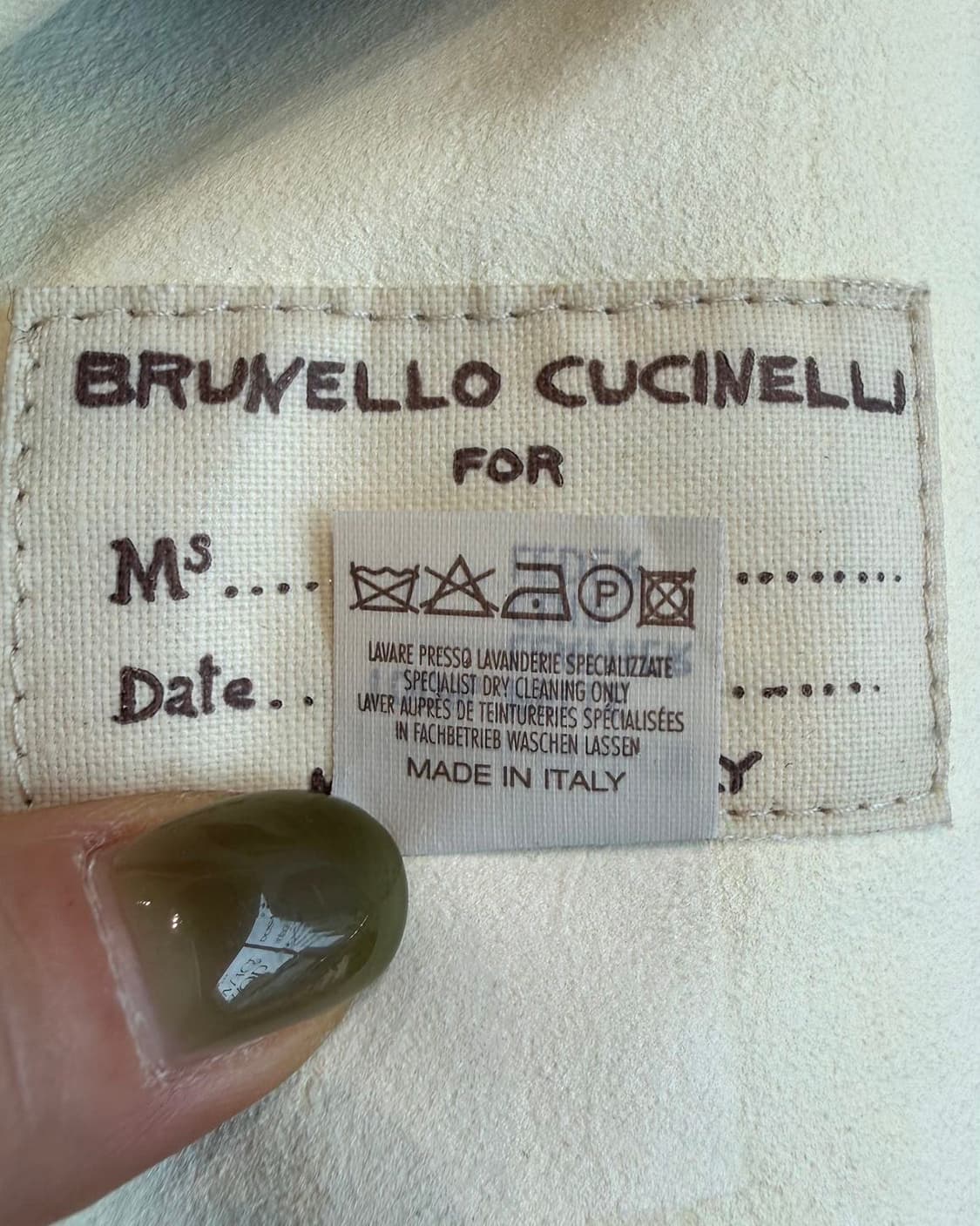 브루넬로 쿠치넬리 아이보리 펠레 레더 자켓  상품이미지10