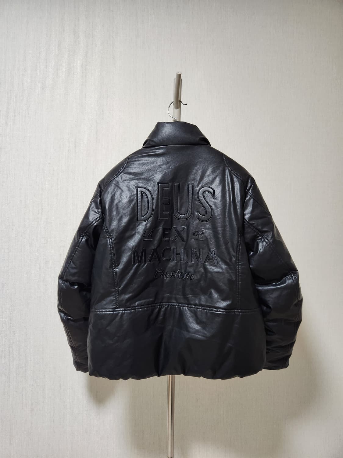 데우스  블랙 가죽패딩 XL 105-110 라이더자켓 상품이미지3
