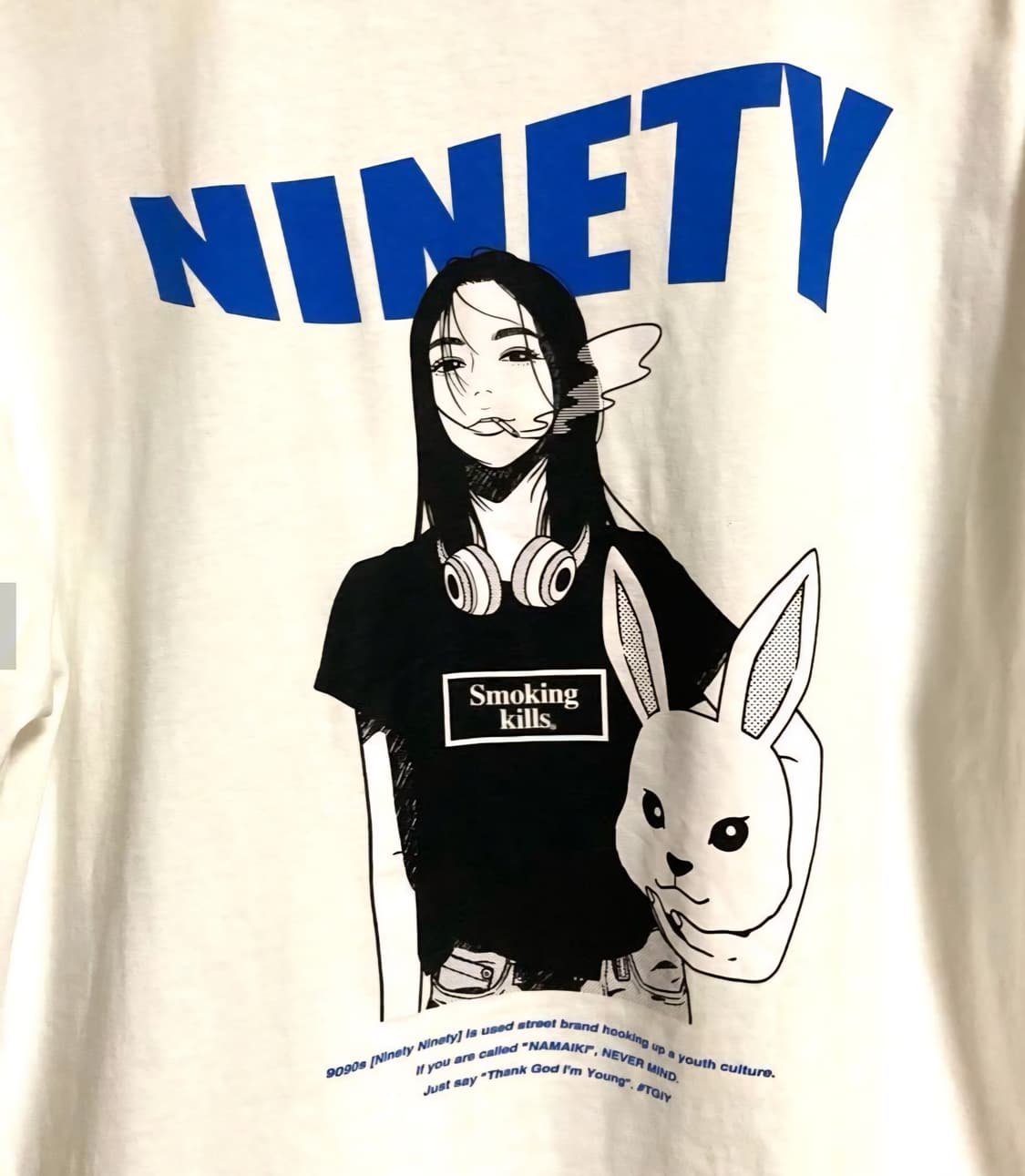 9090 smoking girls 화이트 티셔츠 상품이미지7