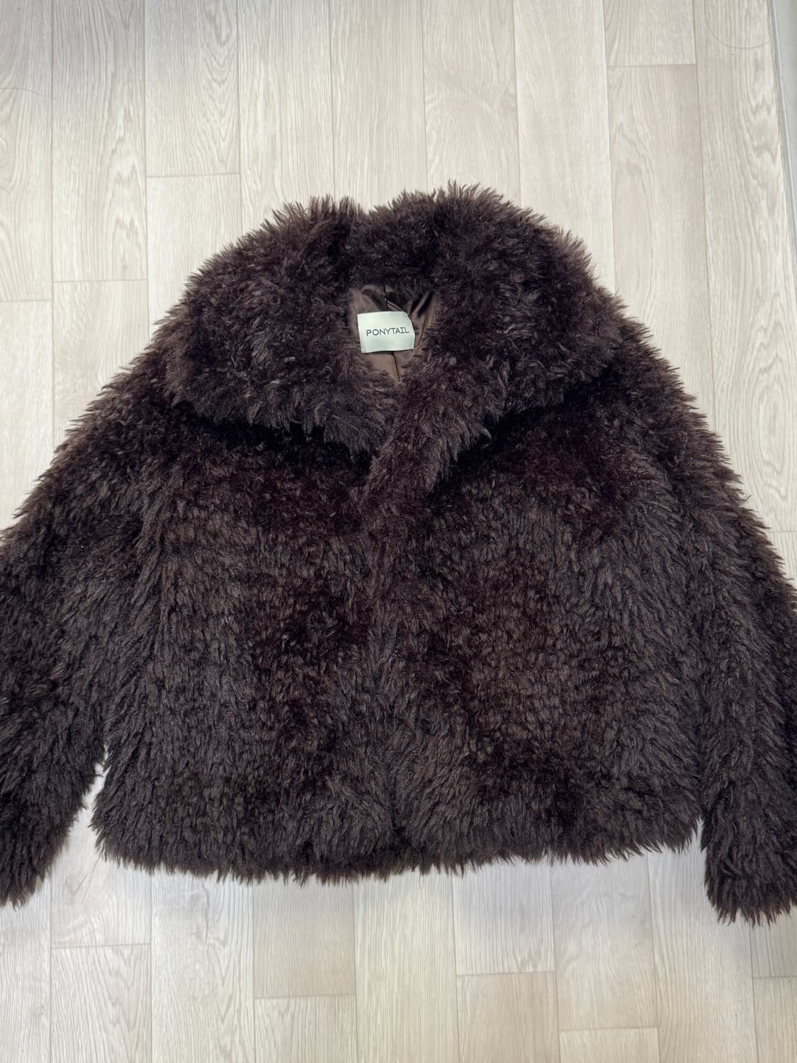 포니테일 PONYTAIL 퍼자켓 브라운 상품이미지3