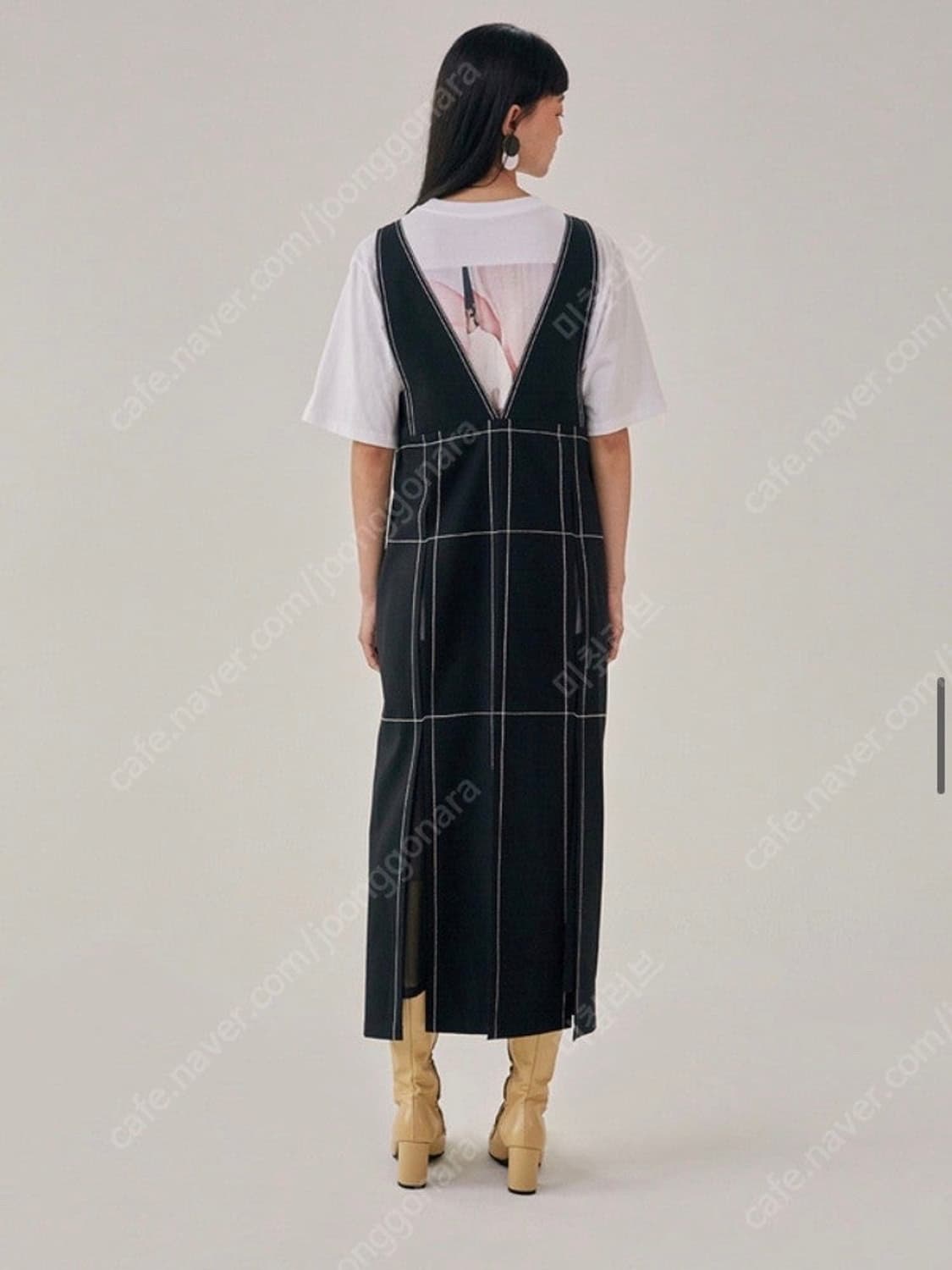 로우클래식 스티치 드레스-블랙 상품이미지2