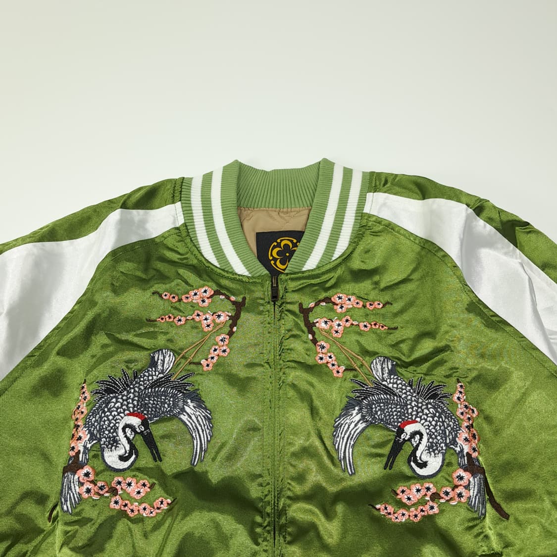 CL932 [새상품] XL ROGUE 00s 새틴 학자수 올리브 스카잔 상품이미지2