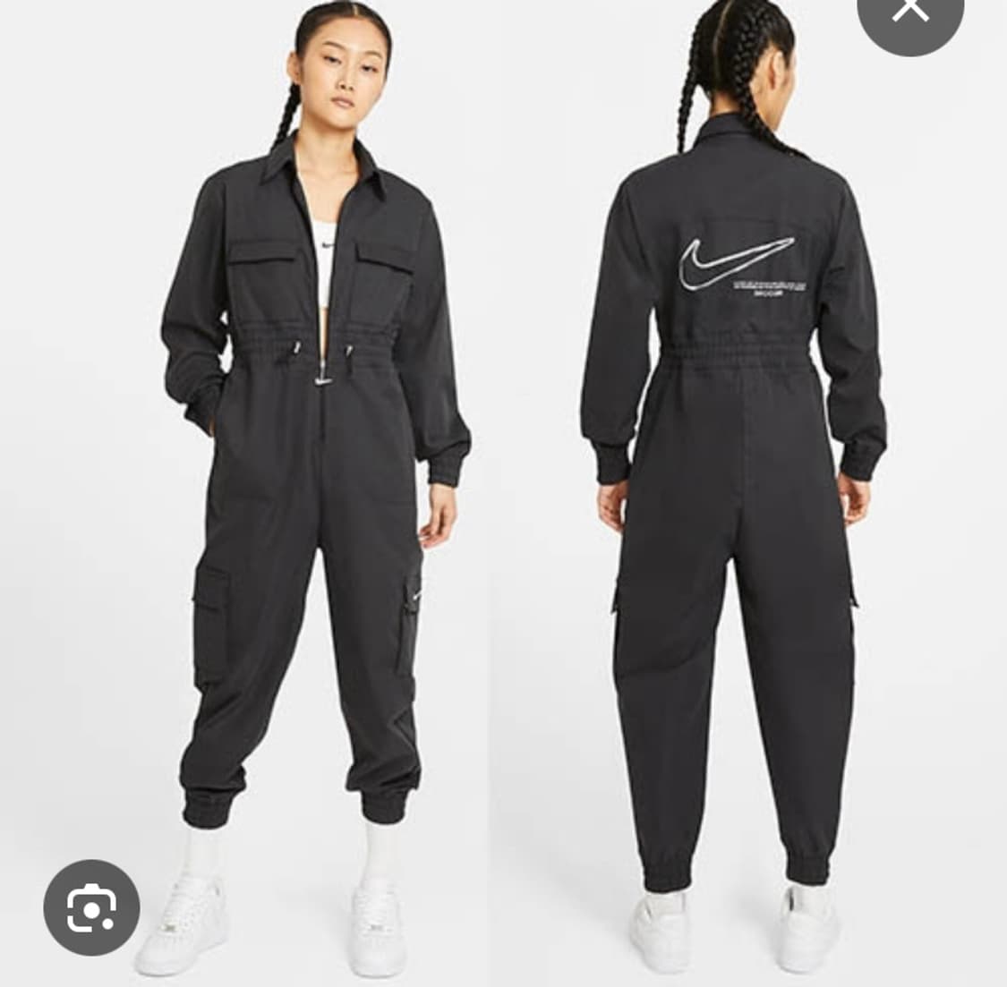 나이키 여성 신축성 좋은 유틸리티 스우시 카고 우븐 점프수트 _ 블랙 M 상품이미지3